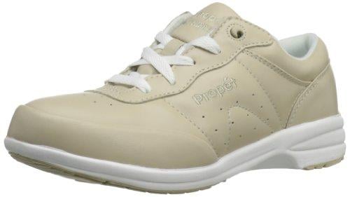 Propet Washable Walker - Women's Casual Orthopedic Shoe - Bone/White Leather