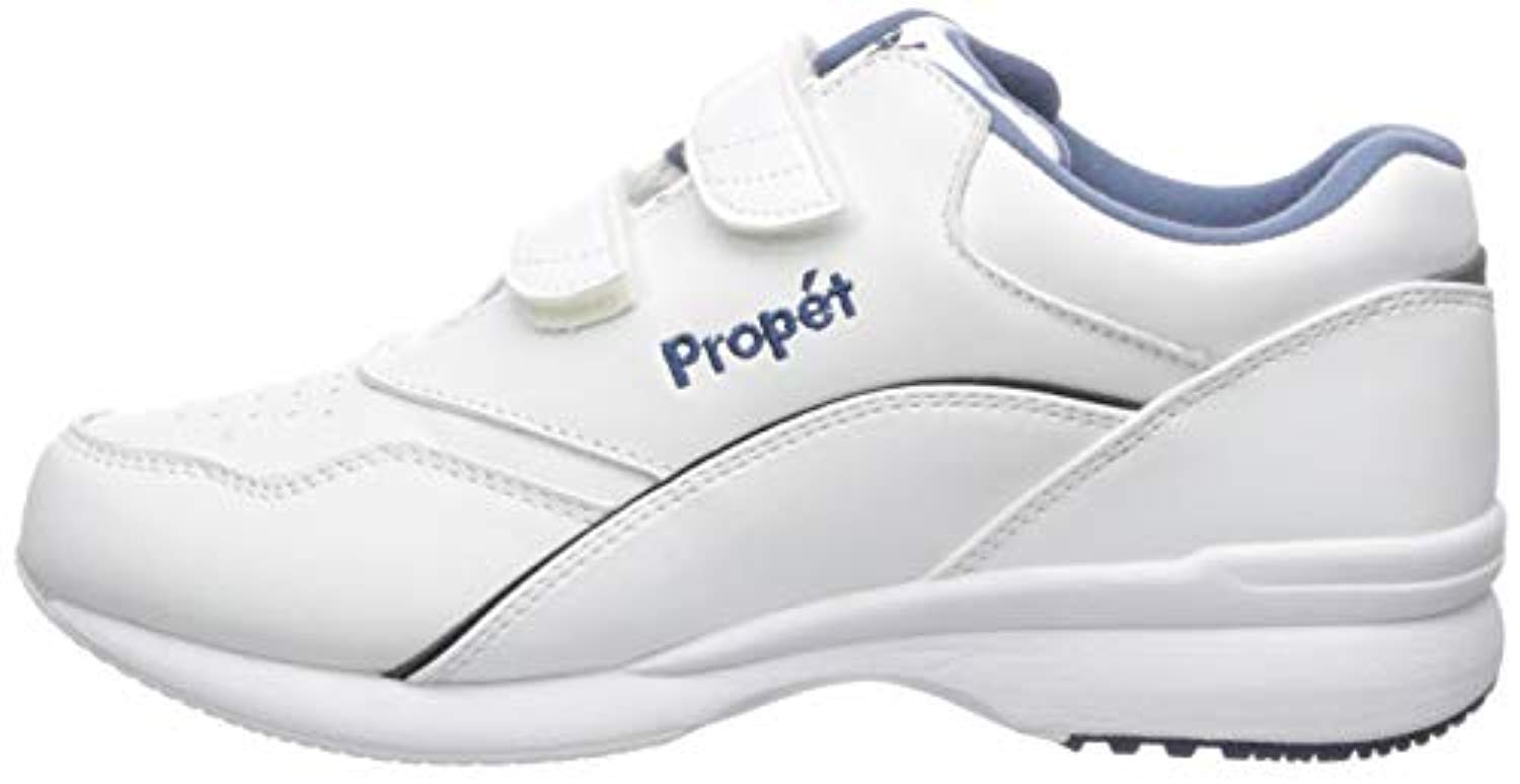 Propet Tour Walker Strap - A5500 Women's Diabetic Shoes - W3902 - Wht/Blue
