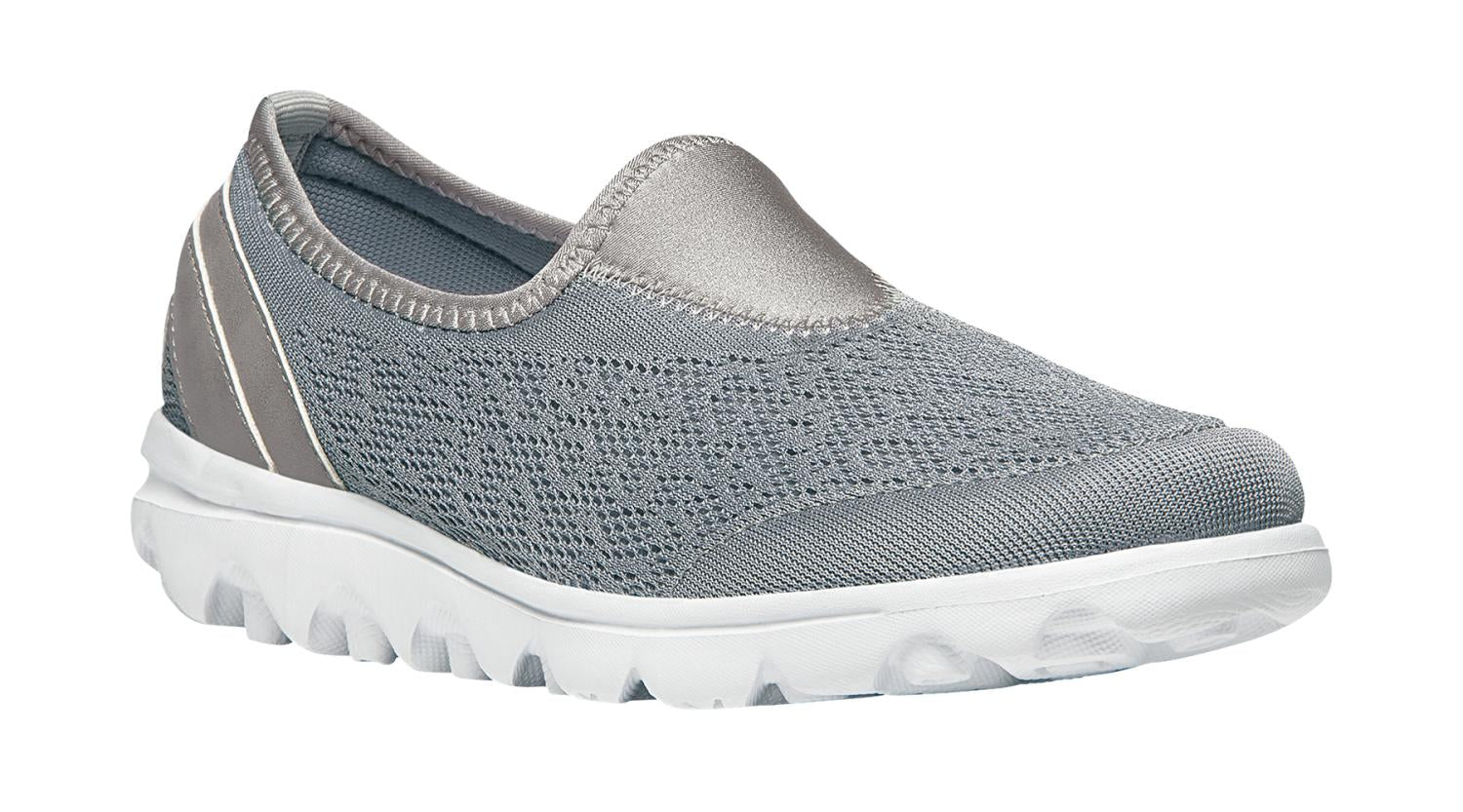 Propet TravelActiv Slip-On - Women's Flexible Comfort Shoe in Silver