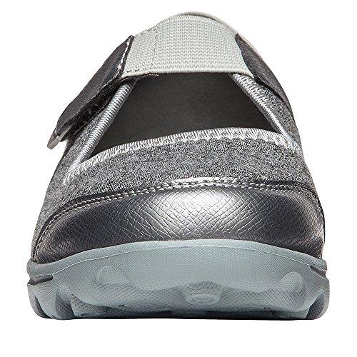 Propet Onalee - Women's Stretchable Mary Jane Shoe - Grey/Silver