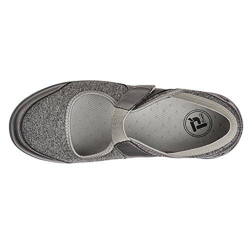 Propet Onalee - Women's Stretchable Mary Jane Shoe - Grey/Silver