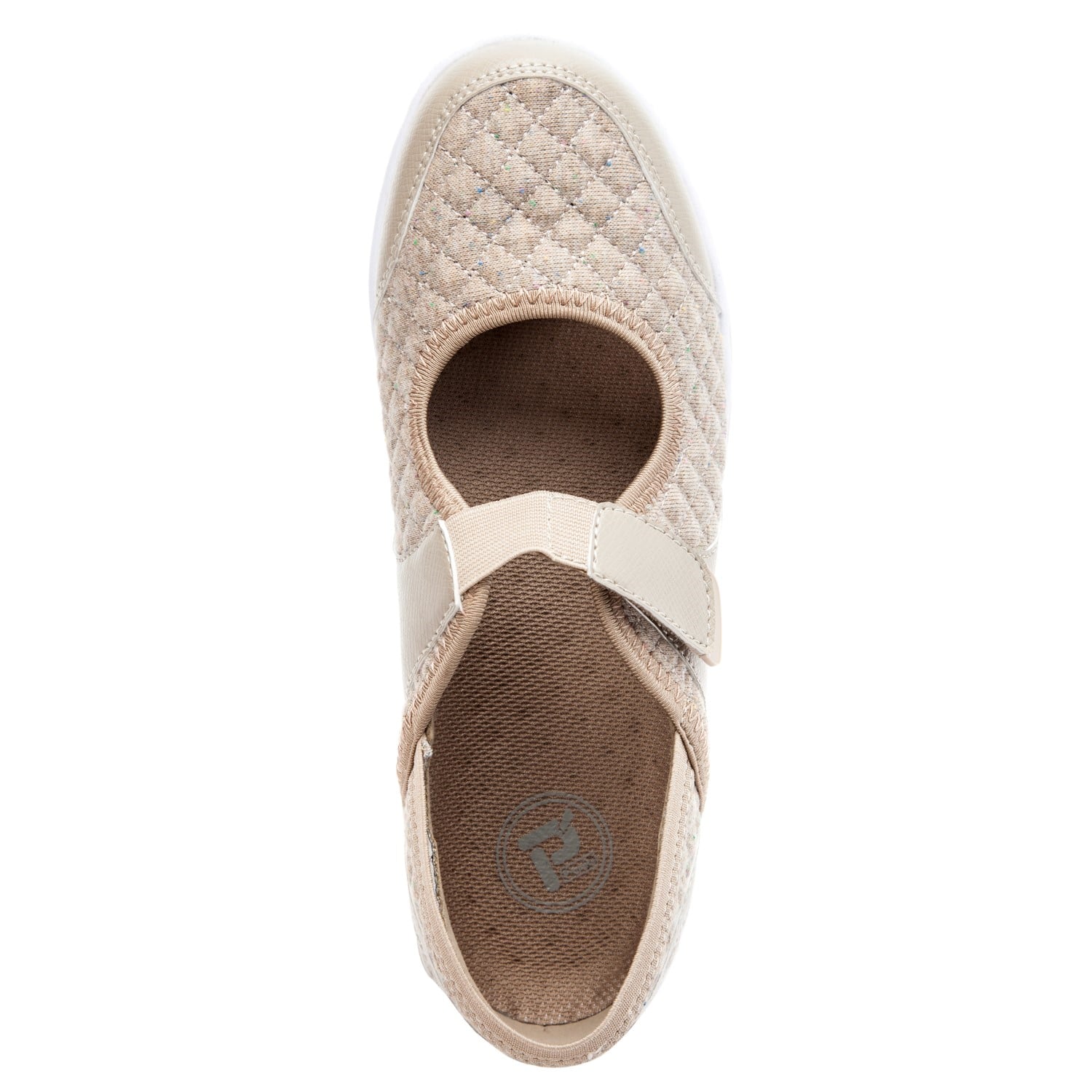 Propet Onalee - Women's Stretchable Mary Jane Shoe -  WAA003J Onalee Beige Quilt TV F18