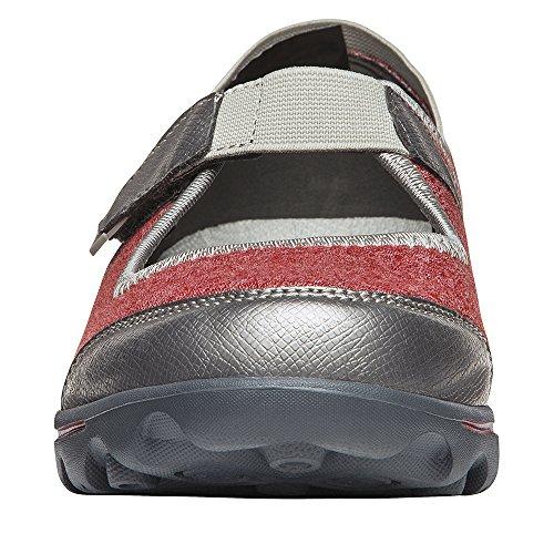 Propet Onalee - Women's Stretchable Mary Jane Shoe - Red/Silver