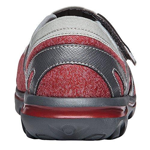 Propet Onalee - Women's Stretchable Mary Jane Shoe - Red/Silver