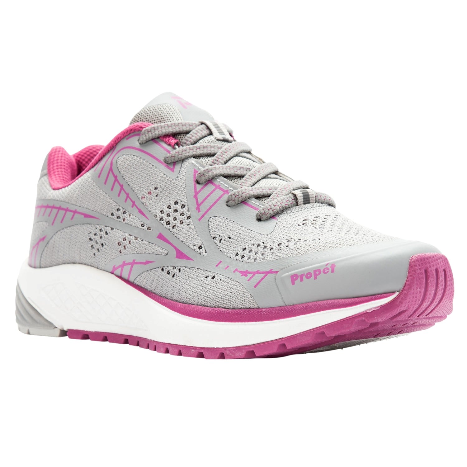 Propet One LT Women's Active Orthopedic Shoes in Grey/Berry