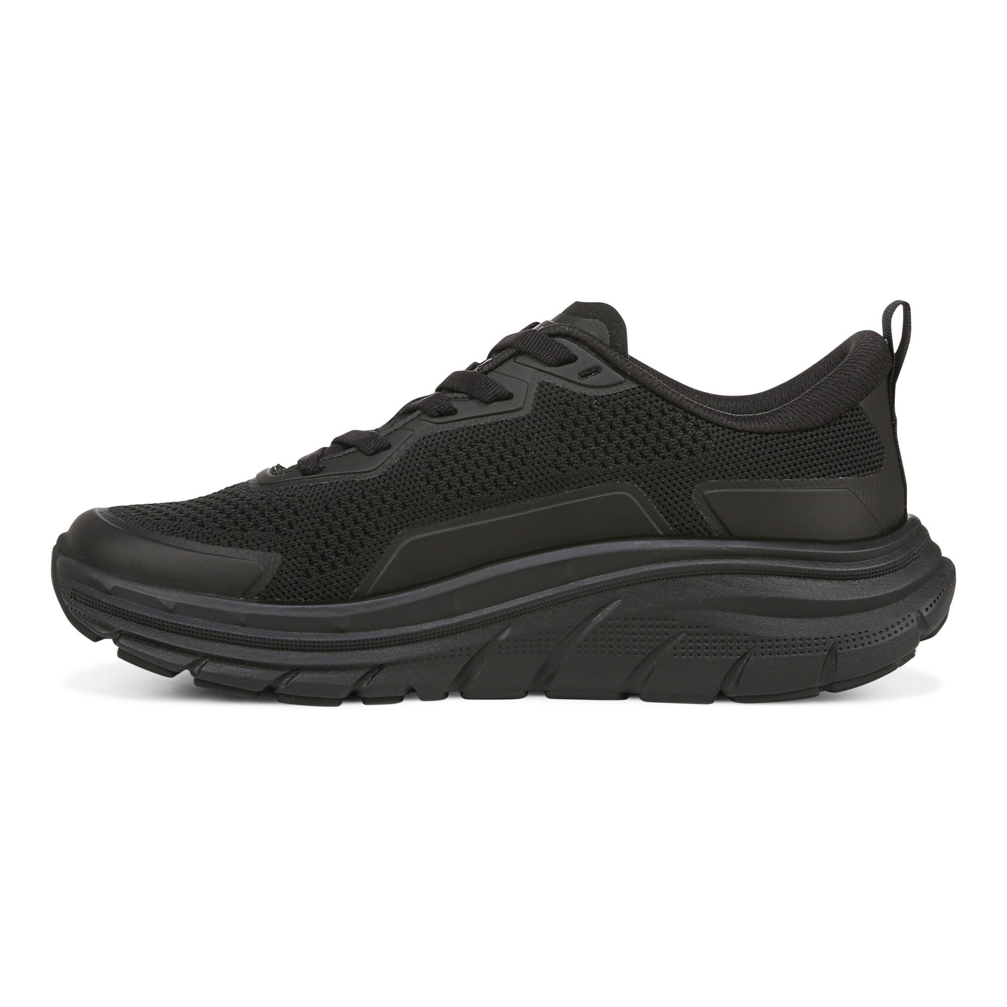 Vionic Walk Max Women's Lace Up Comfort Sneaker - Black - Left Side
