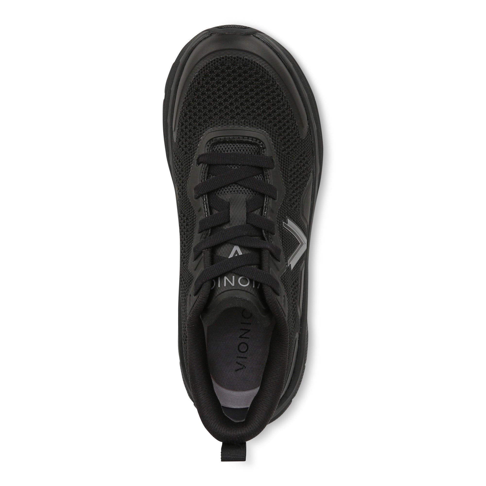 Vionic Walk Max Women's Lace Up Comfort Sneaker - Black - Top