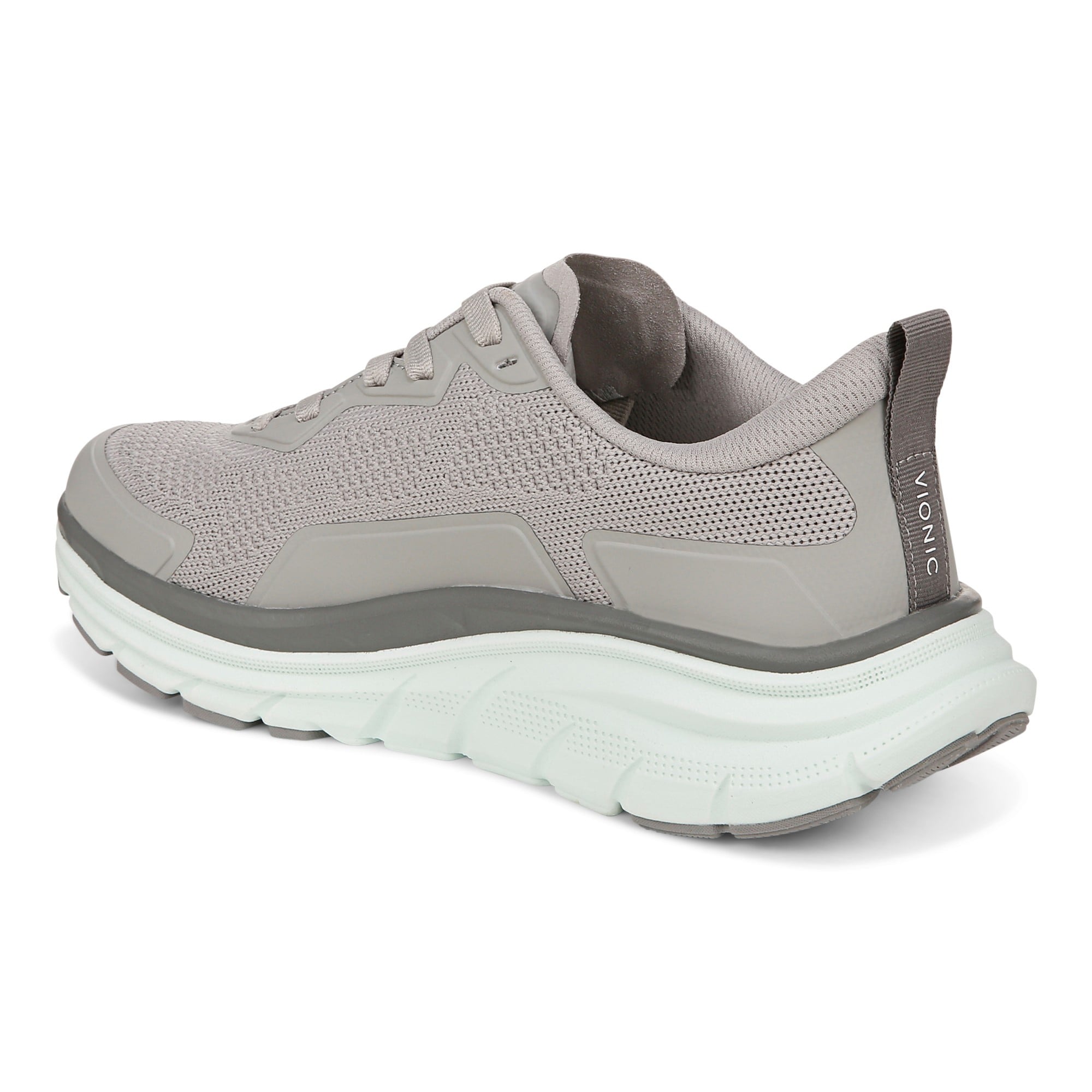 Vionic Walk Max Women's Lace Up Comfort Sneaker - Light Grey - Back angle
