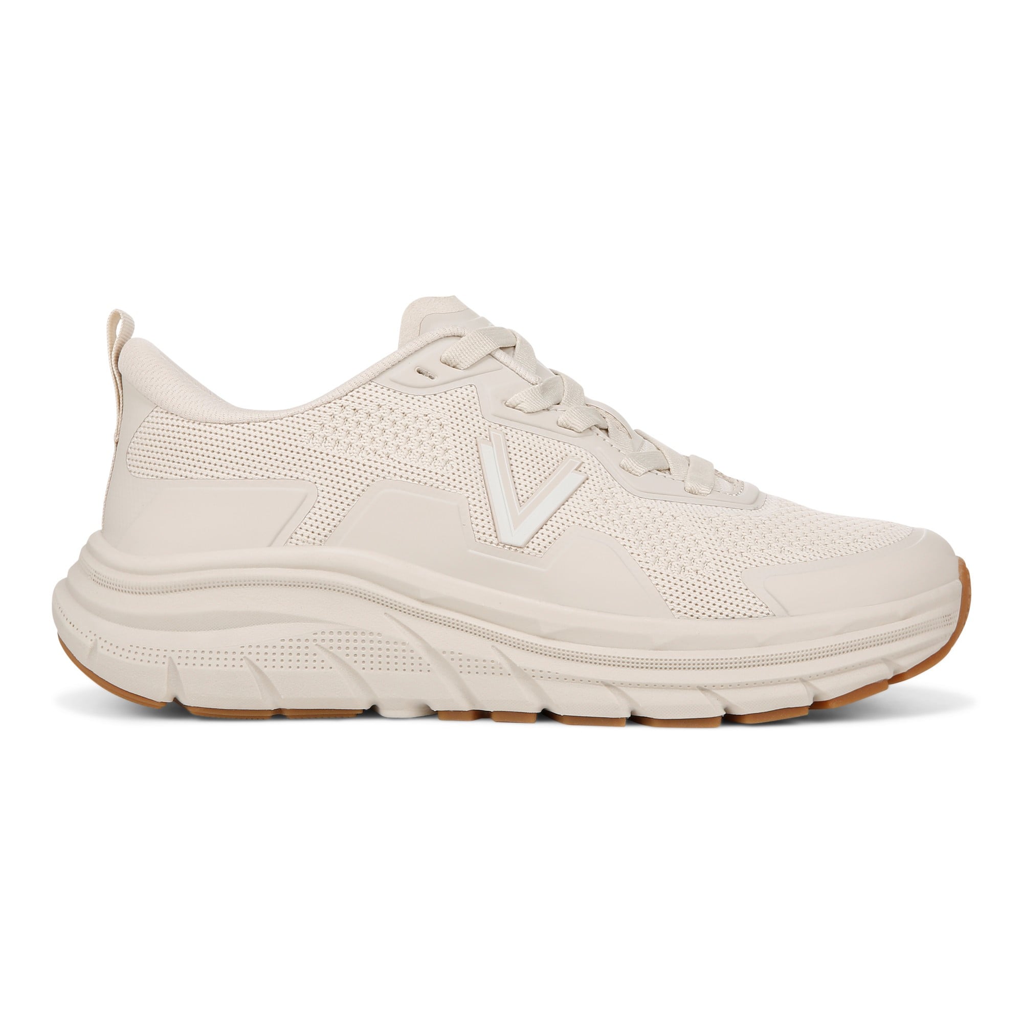 Vionic Walk Max Women's Lace Up Comfort Sneaker - Cream - Right side