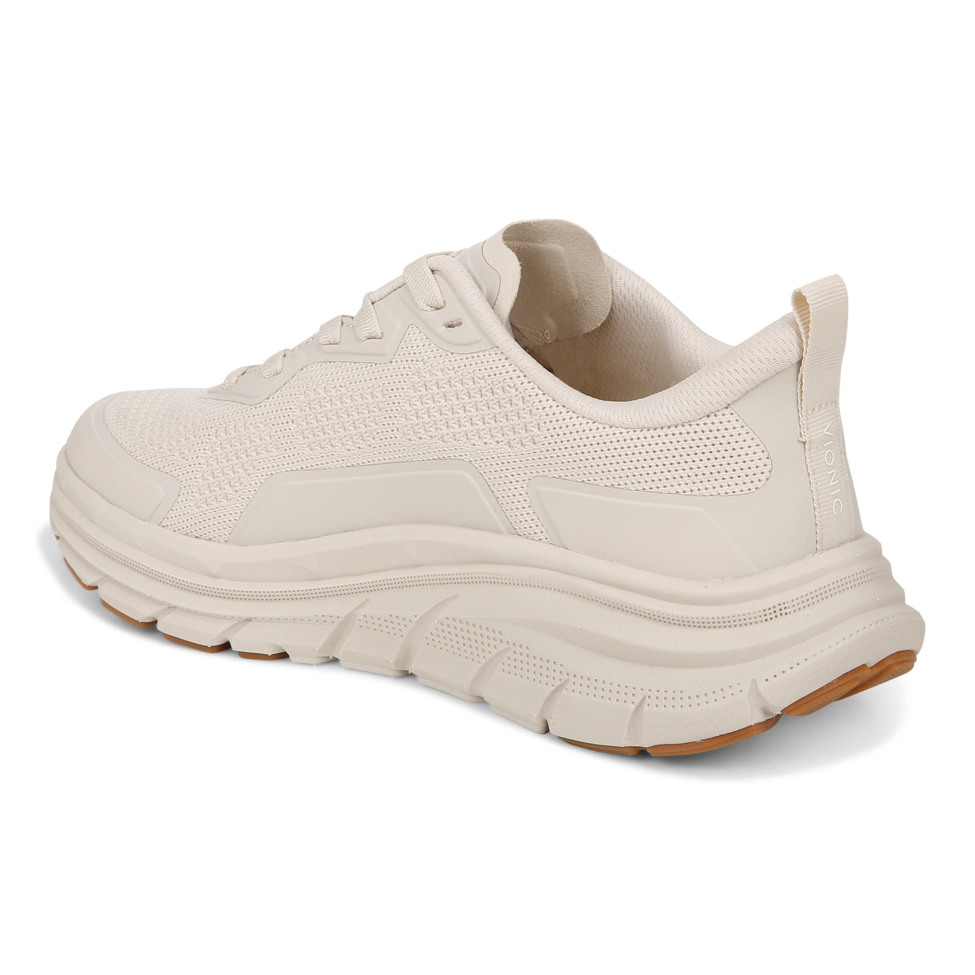 Vionic Walk Max Women's Lace Up Comfort Sneaker - Cream - Back angle