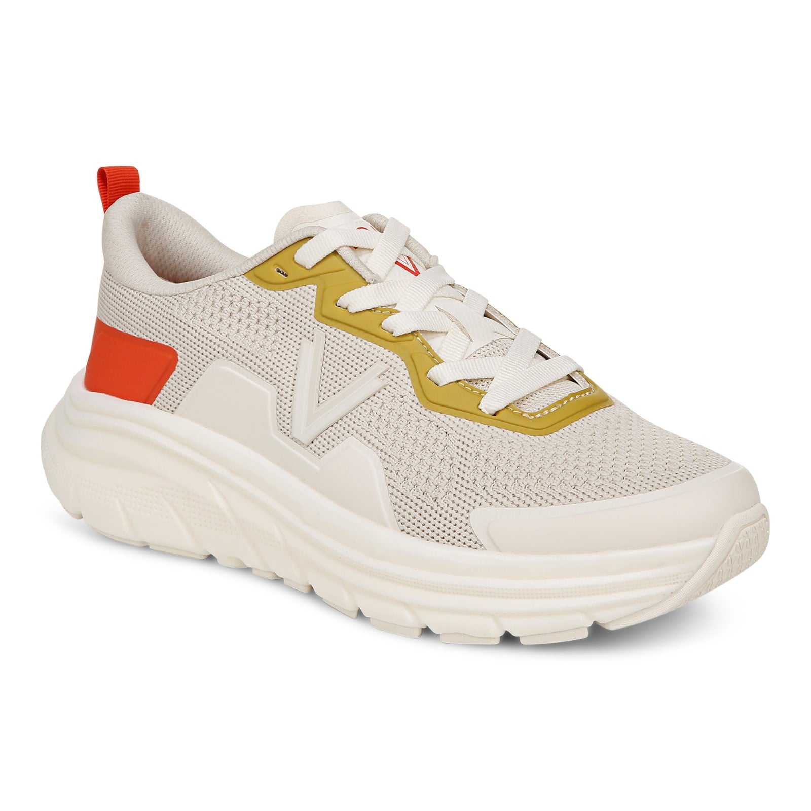 Vionic Walk Max Women's Lace Up Comfort Sneaker in Cream