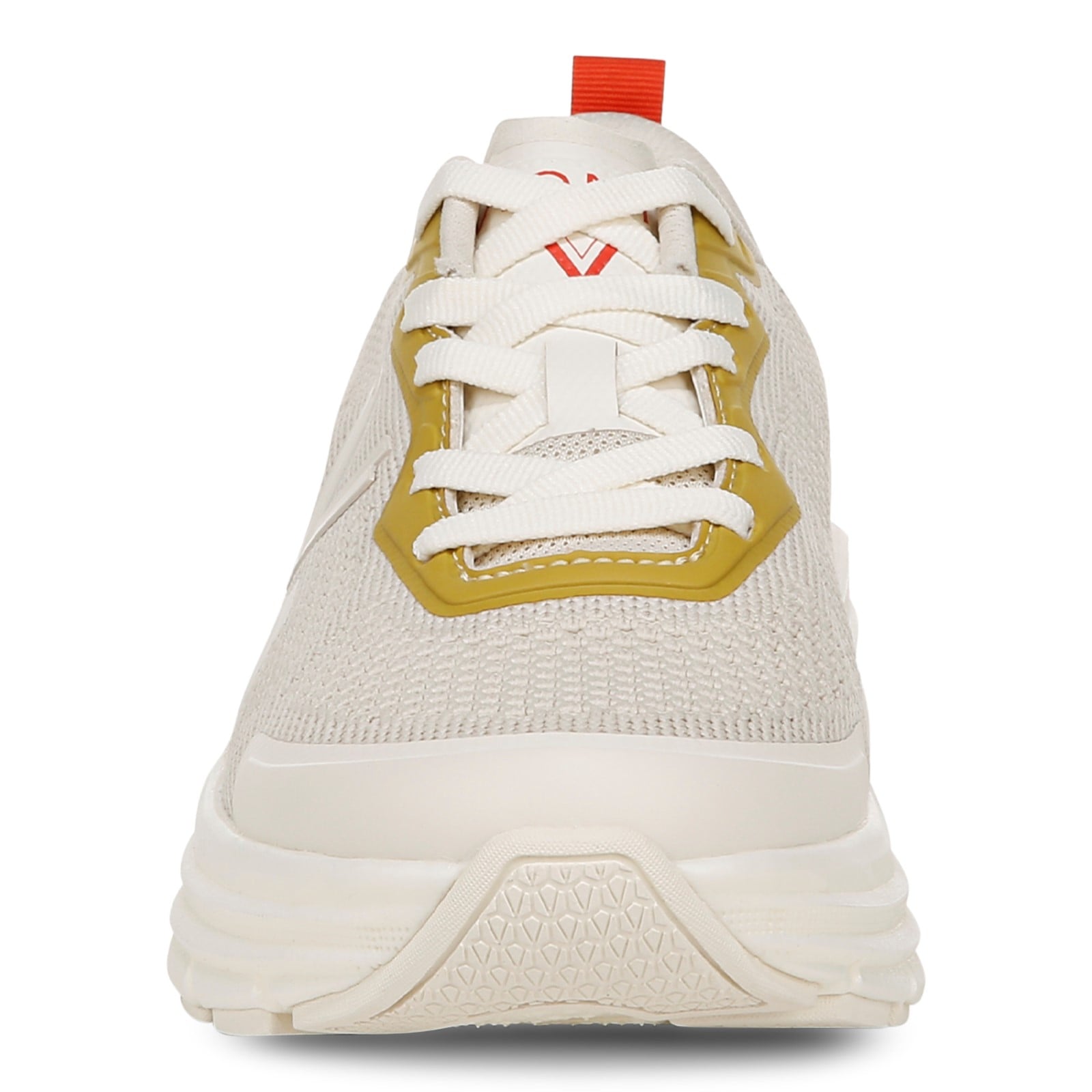Vionic Walk Max Women's Lace Up Comfort Sneaker - Cream/Tangerine - Front