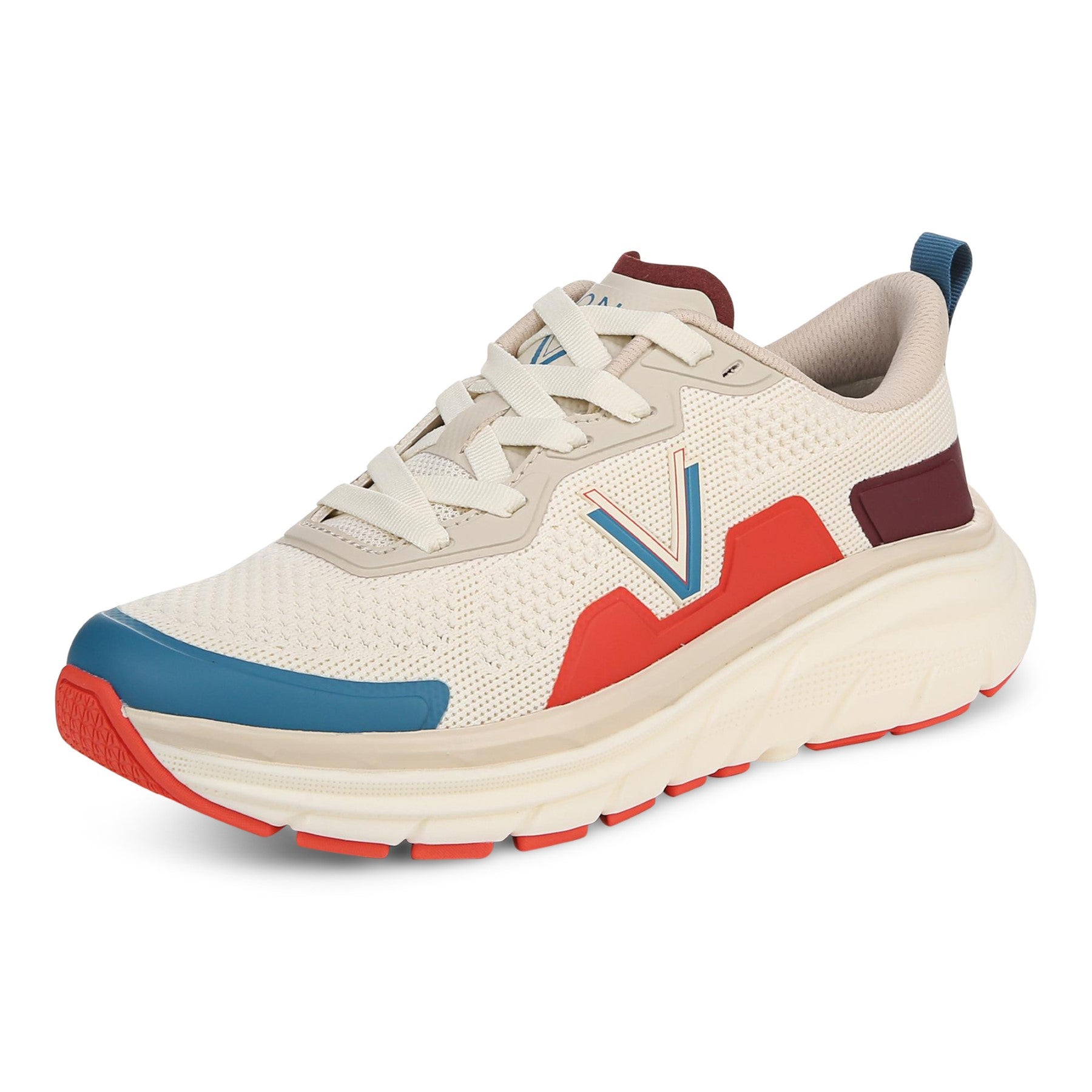 Vionic Walk Max Women's Lace Up Comfort Sneaker - Ivory Multi - Left angle
