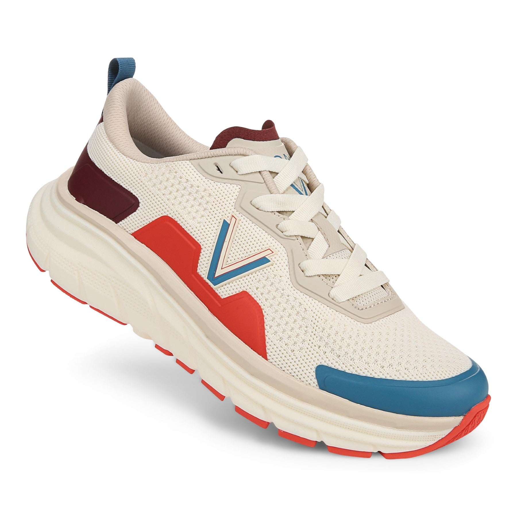 Vionic Walk Max Women's Lace Up Comfort Sneaker - Ivory Multi - WALK MAX-I8711M1103-IVORY MULTI-13fl-med