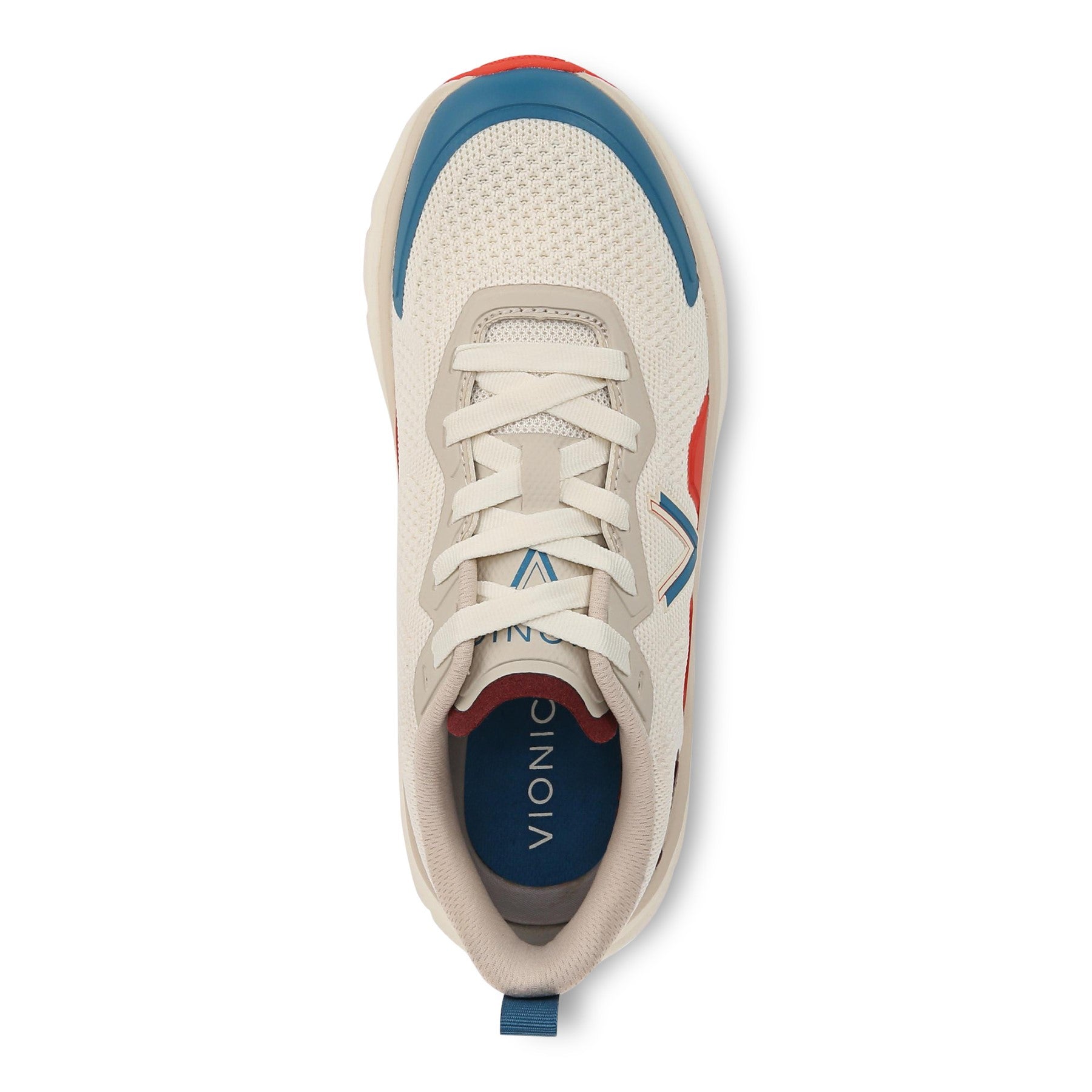 Vionic Walk Max Women's Lace Up Comfort Sneaker - Ivory Multi - Top