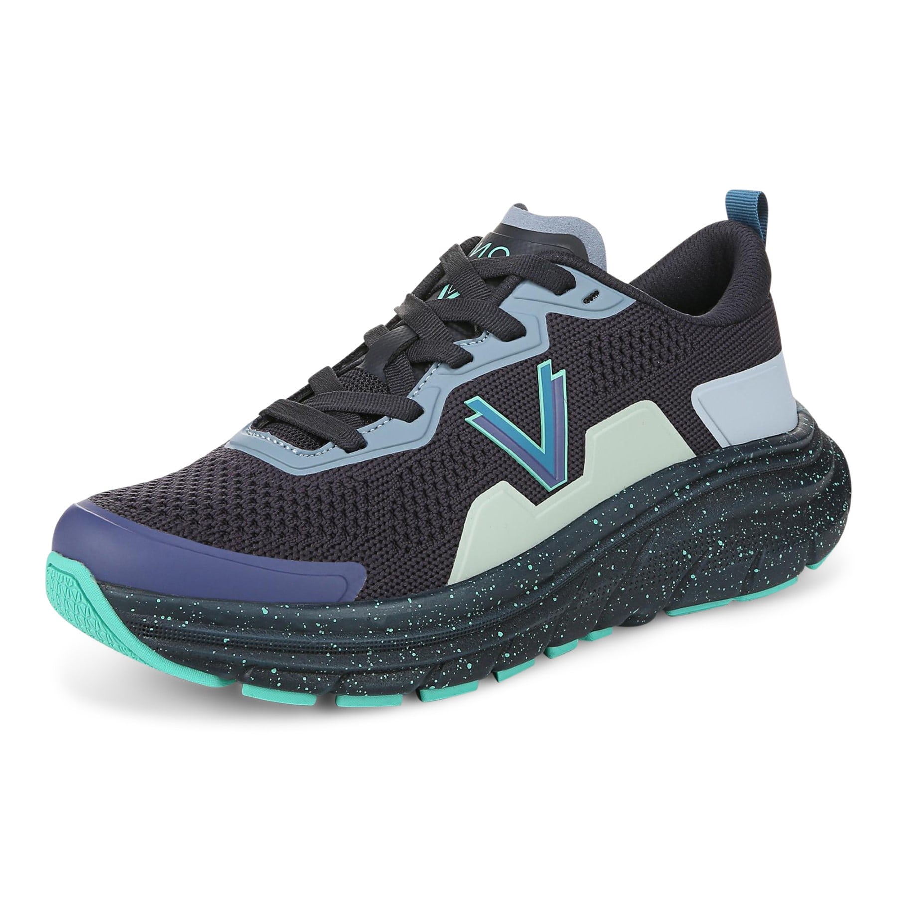 Vionic Walk Max Women's Lace Up Comfort Sneaker - Navy Blazer Multi - Left angle