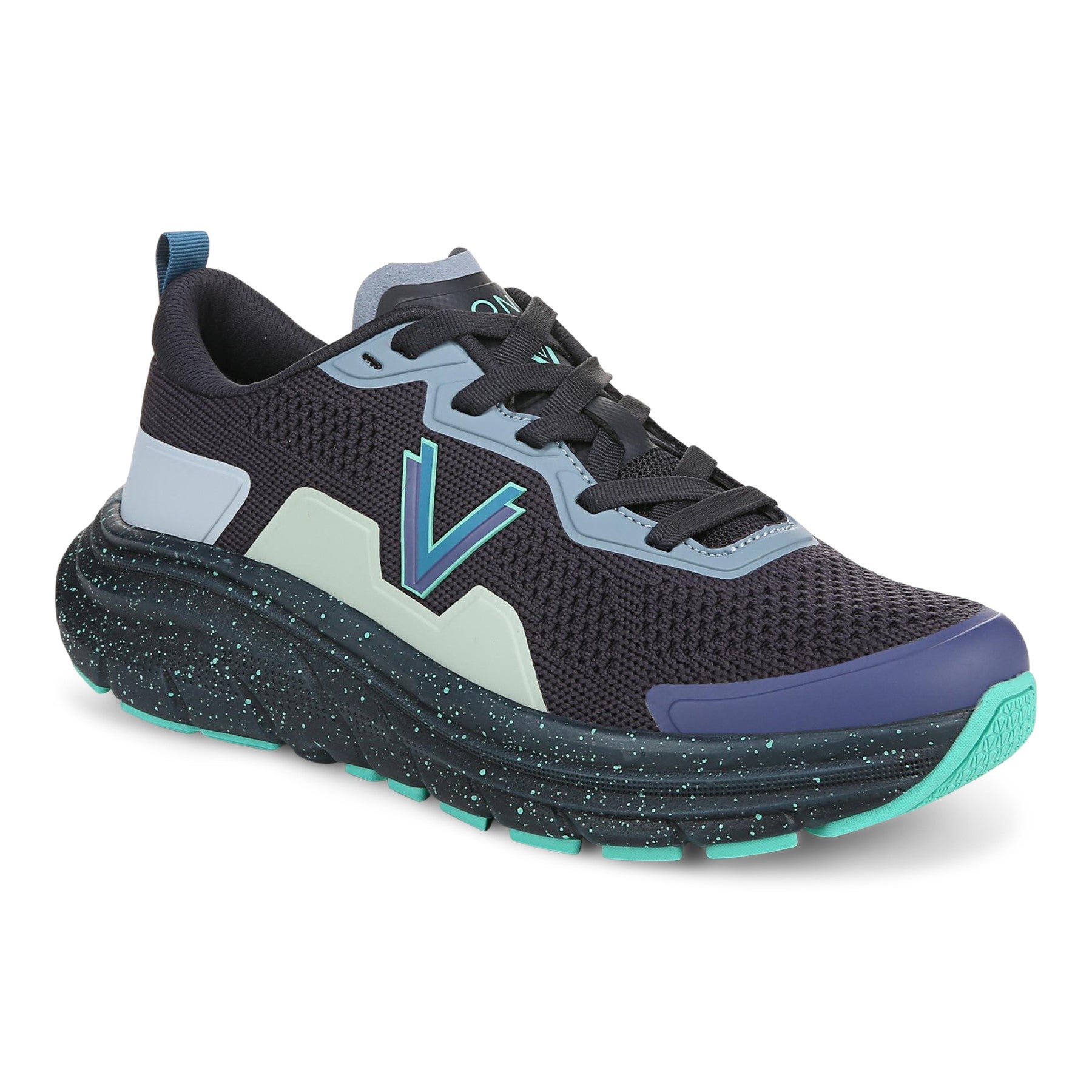 Vionic Walk Max Women's Lace Up Comfort Sneaker - Navy Blazer Multi - Angle main