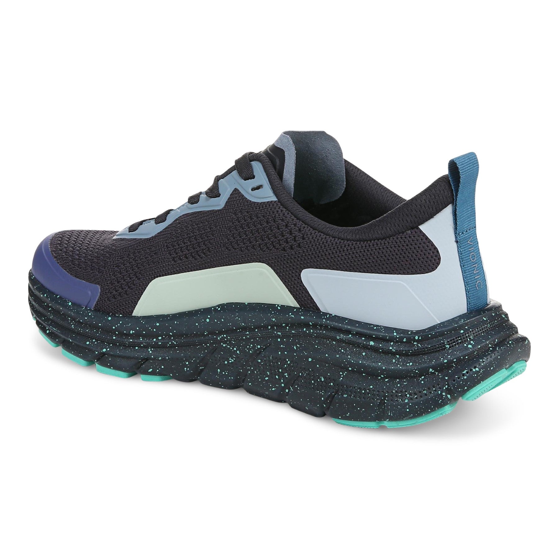 Vionic Walk Max Women's Lace Up Comfort Sneaker - Navy Blazer Multi - Back angle
