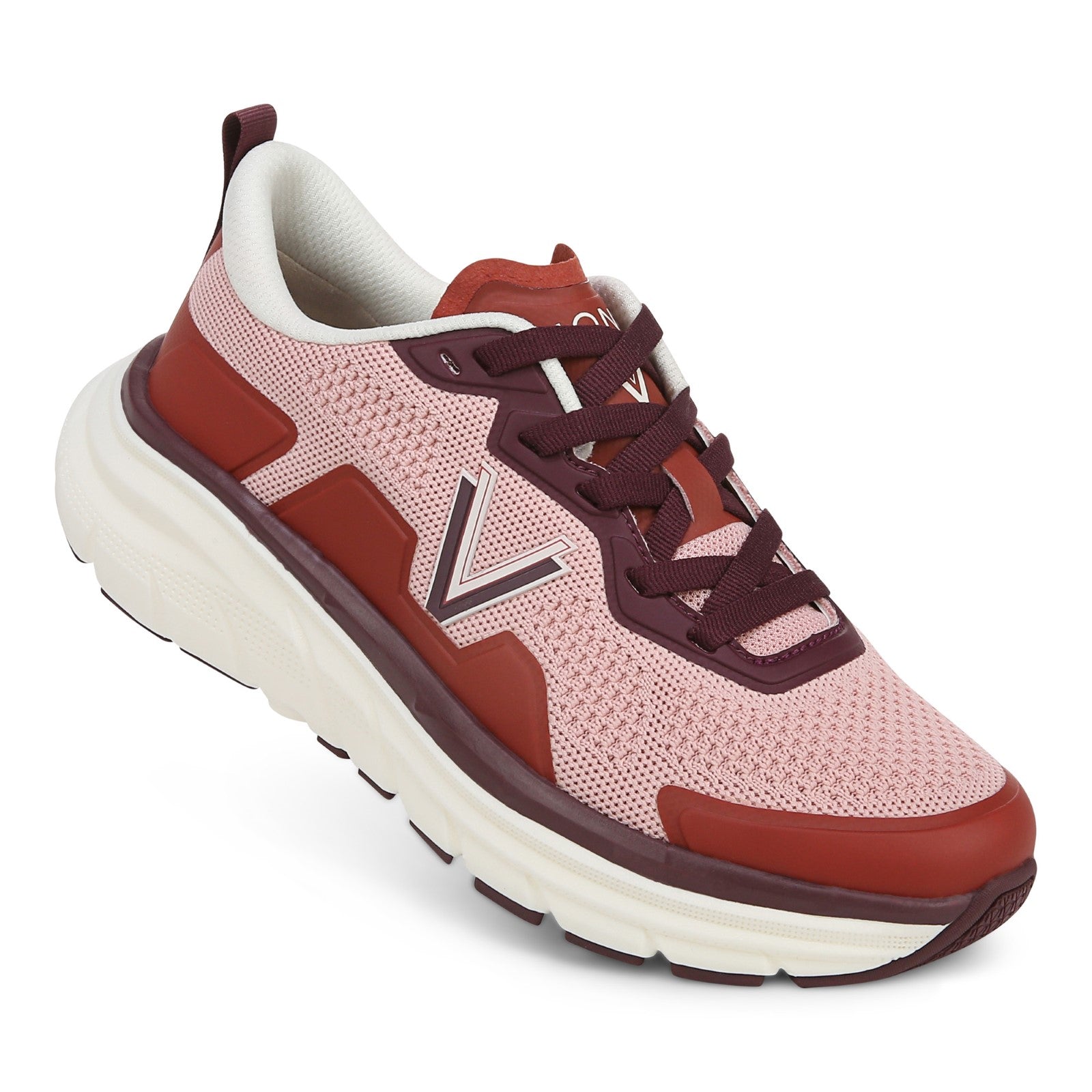 Vionic Walk Max Women's Lace Up Comfort Sneaker - Crystal Rose/Syrah - WALK MAX-I8711M1651-CRYSTAL ROSE SYRAH-13fl-med