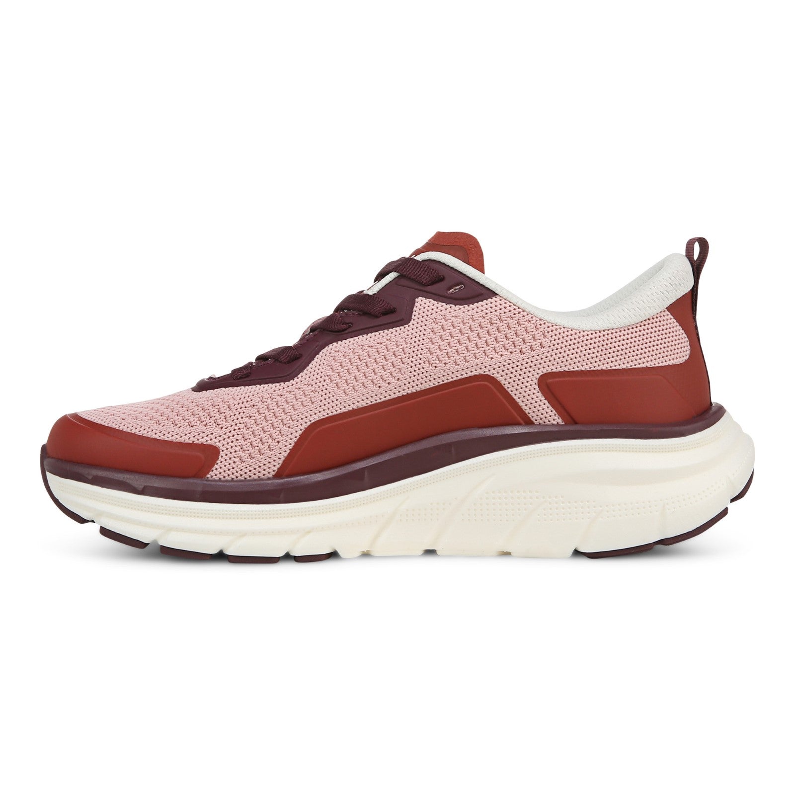 Vionic Walk Max Women's Lace Up Comfort Sneaker - Crystal Rose/Syrah - Left Side