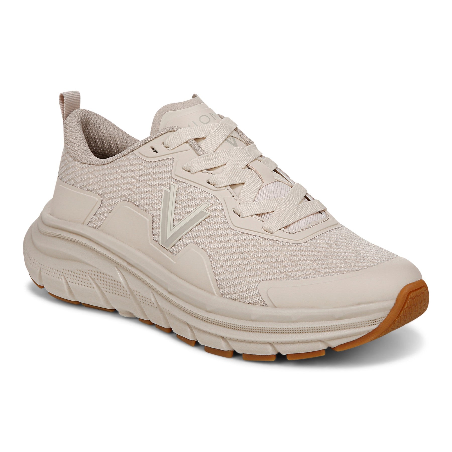 Vionic Walk Max Women's Lace Up Comfort Sneaker - Parchment - Angle main