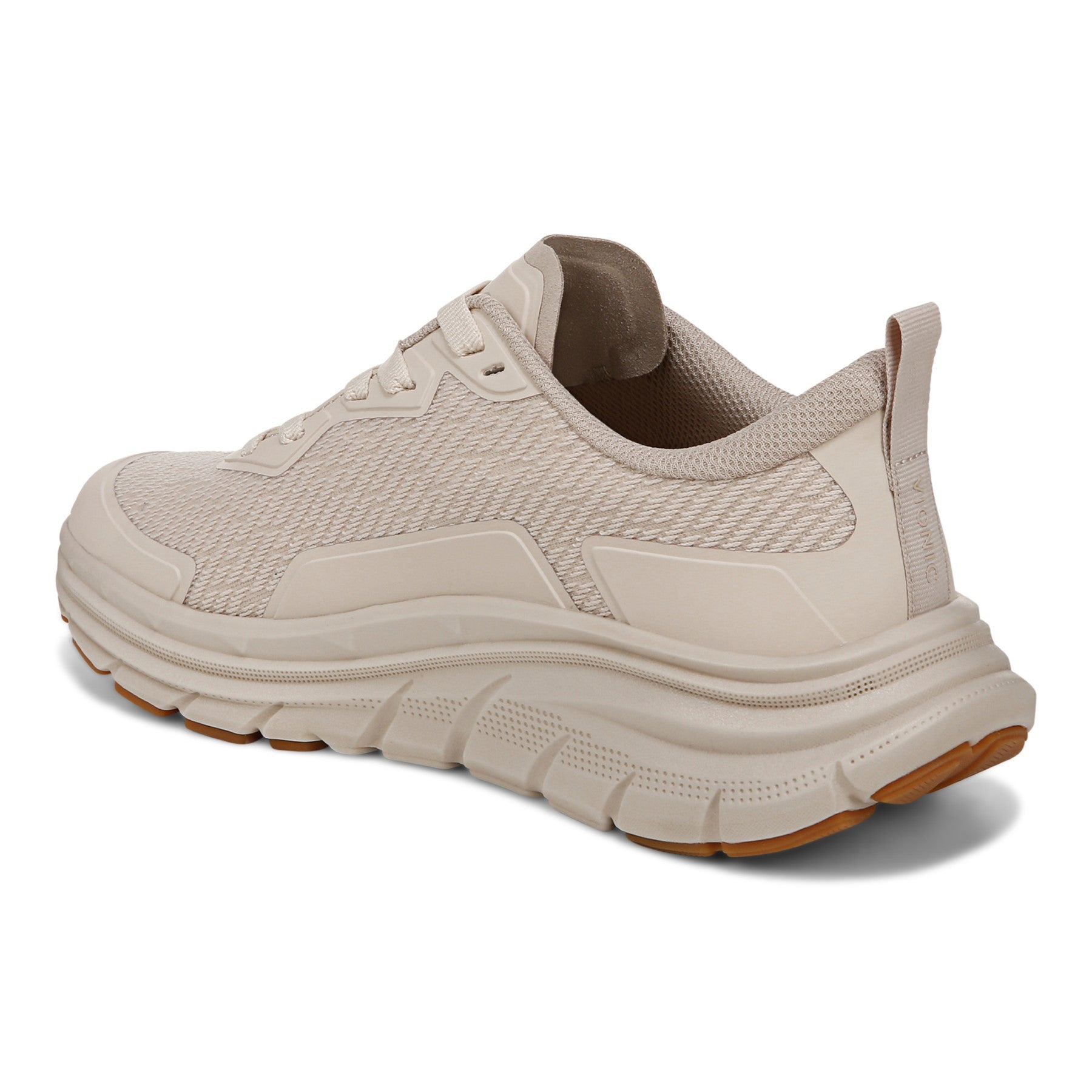 Vionic Walk Max Women's Lace Up Comfort Sneaker - Parchment - Back angle