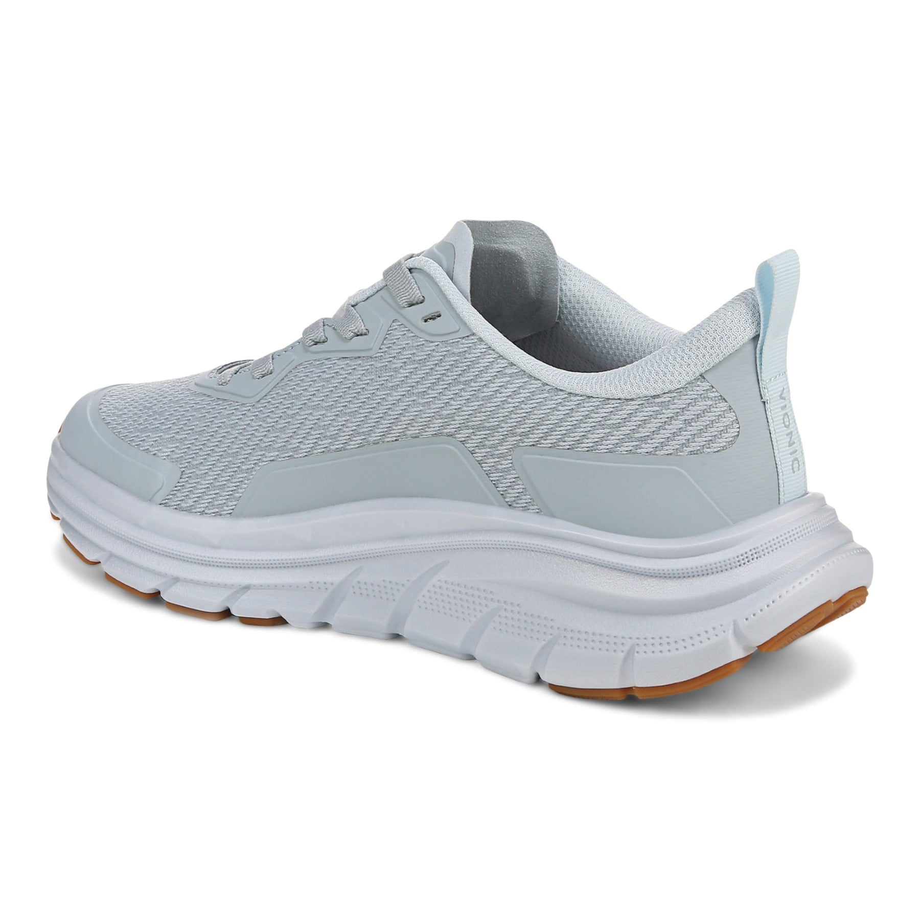 Vionic Walk Max Women's Lace Up Comfort Sneaker - Vintage Blue Haze - Back angle