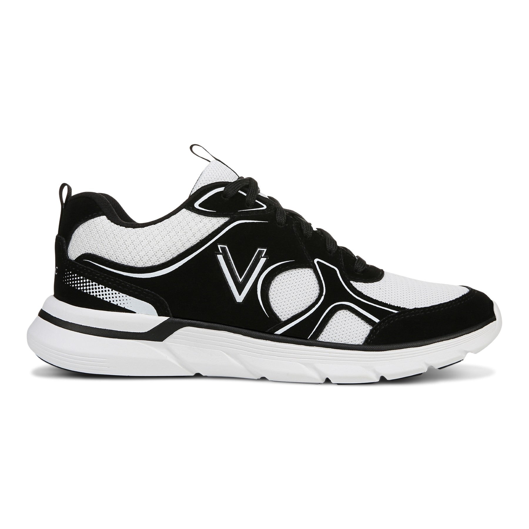 Vionic Walk Parkside Women's Walking Sneaker with Arch Support - White/black - Right side