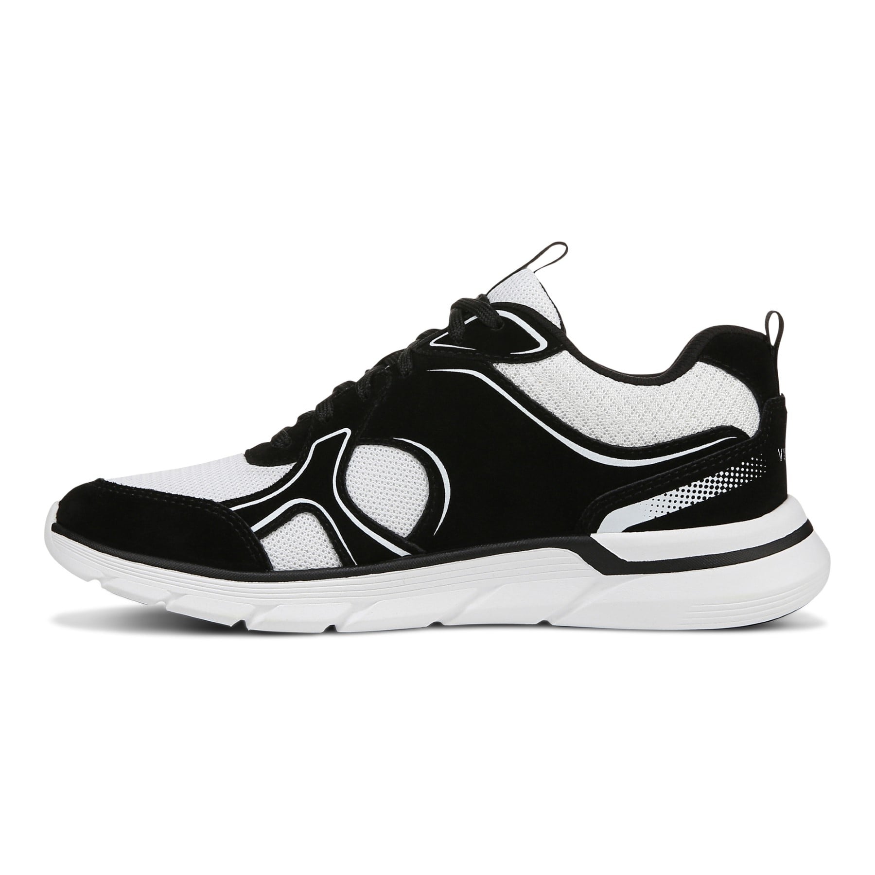 Vionic Walk Parkside Women's Walking Sneaker with Arch Support - White/black - Left Side
