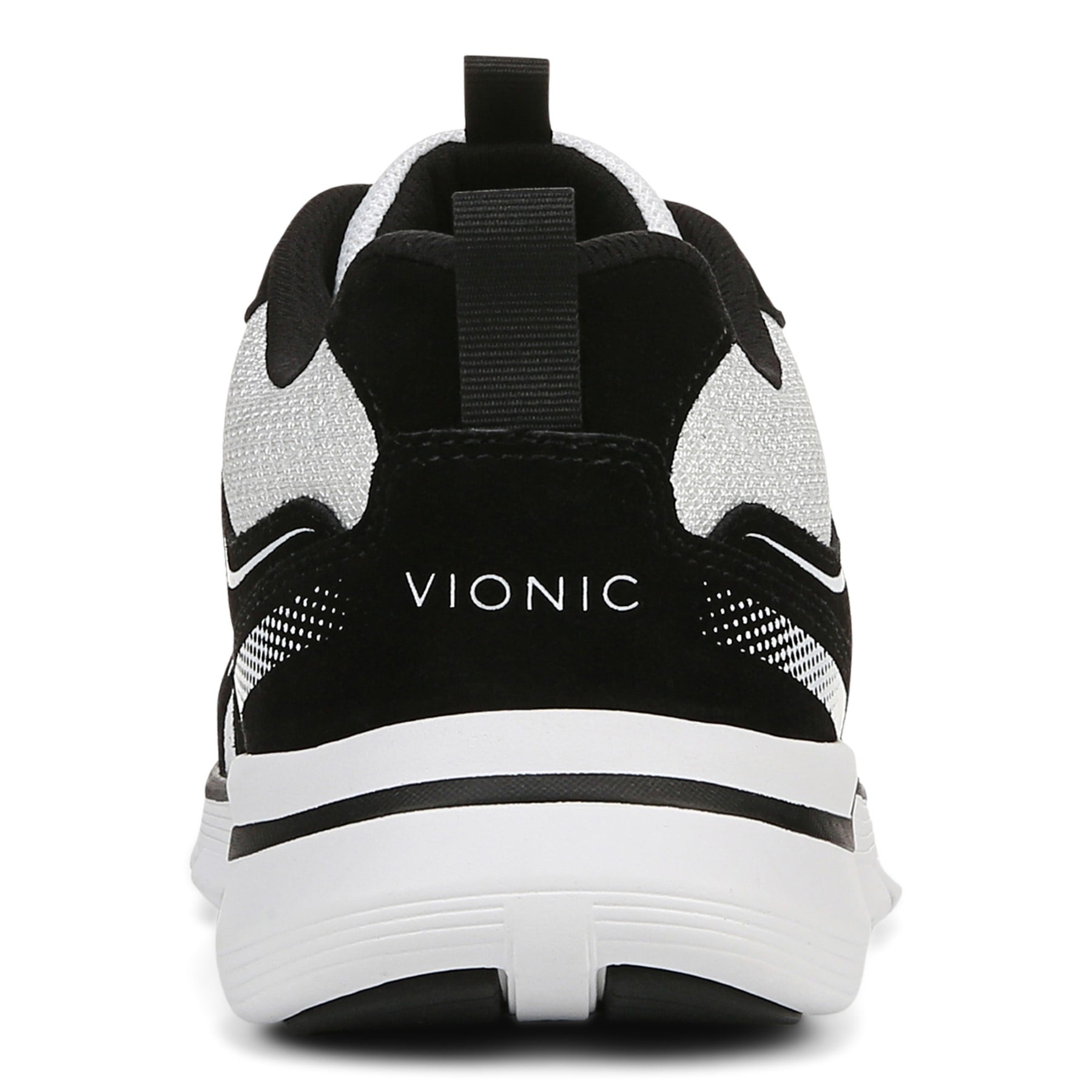 Vionic Walk Parkside Women's Walking Sneaker with Arch Support - White/black - Back