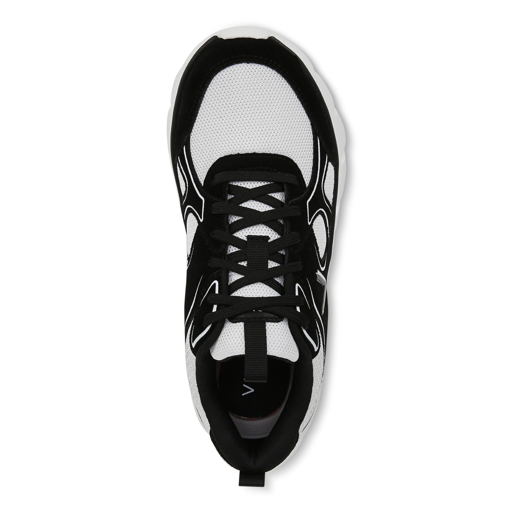 Vionic Walk Parkside Women's Walking Sneaker with Arch Support - White/black - Top