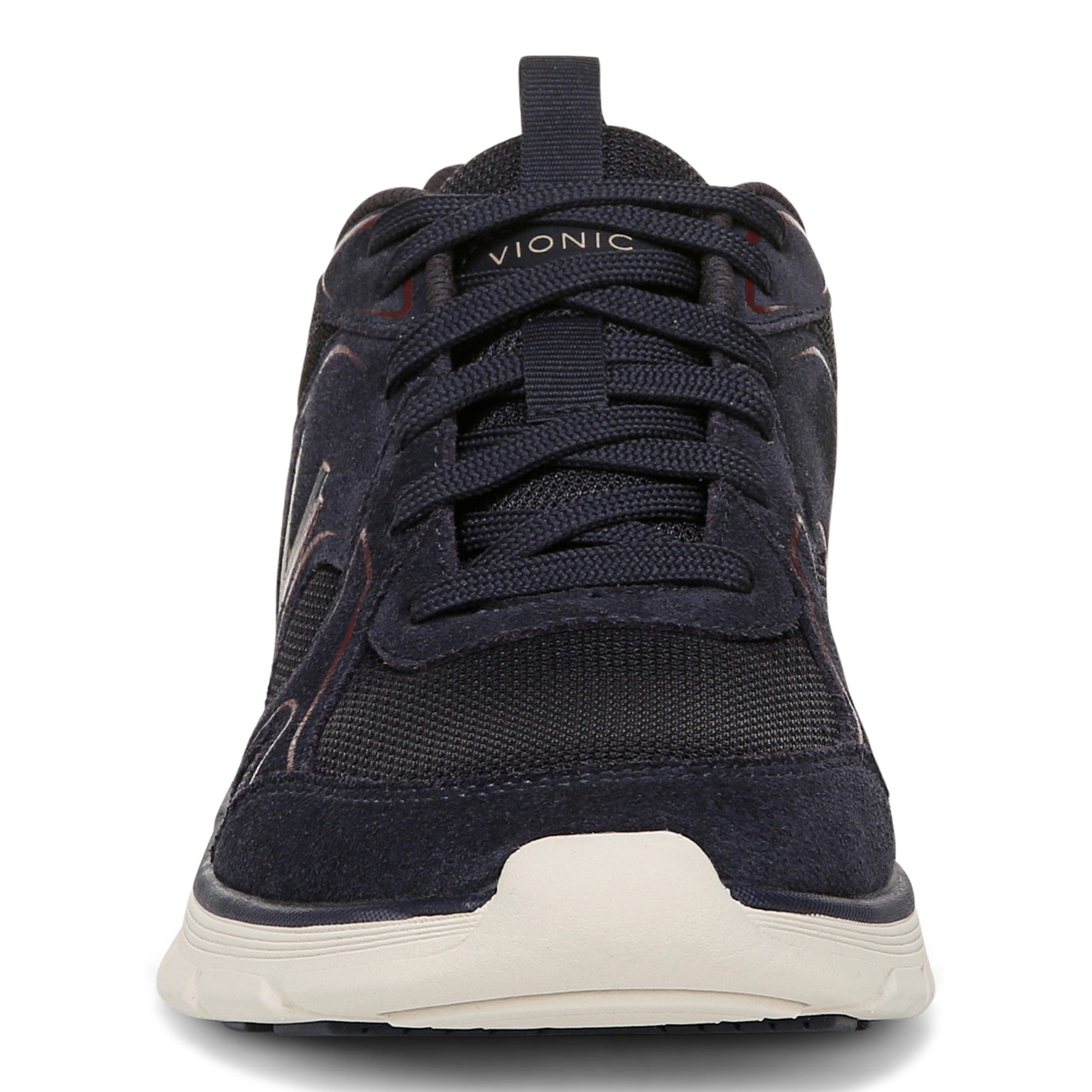 Vionic Walk Parkside Women's Walking Sneaker with Arch Support - Navy Blazer/cherry Jubilee - Front