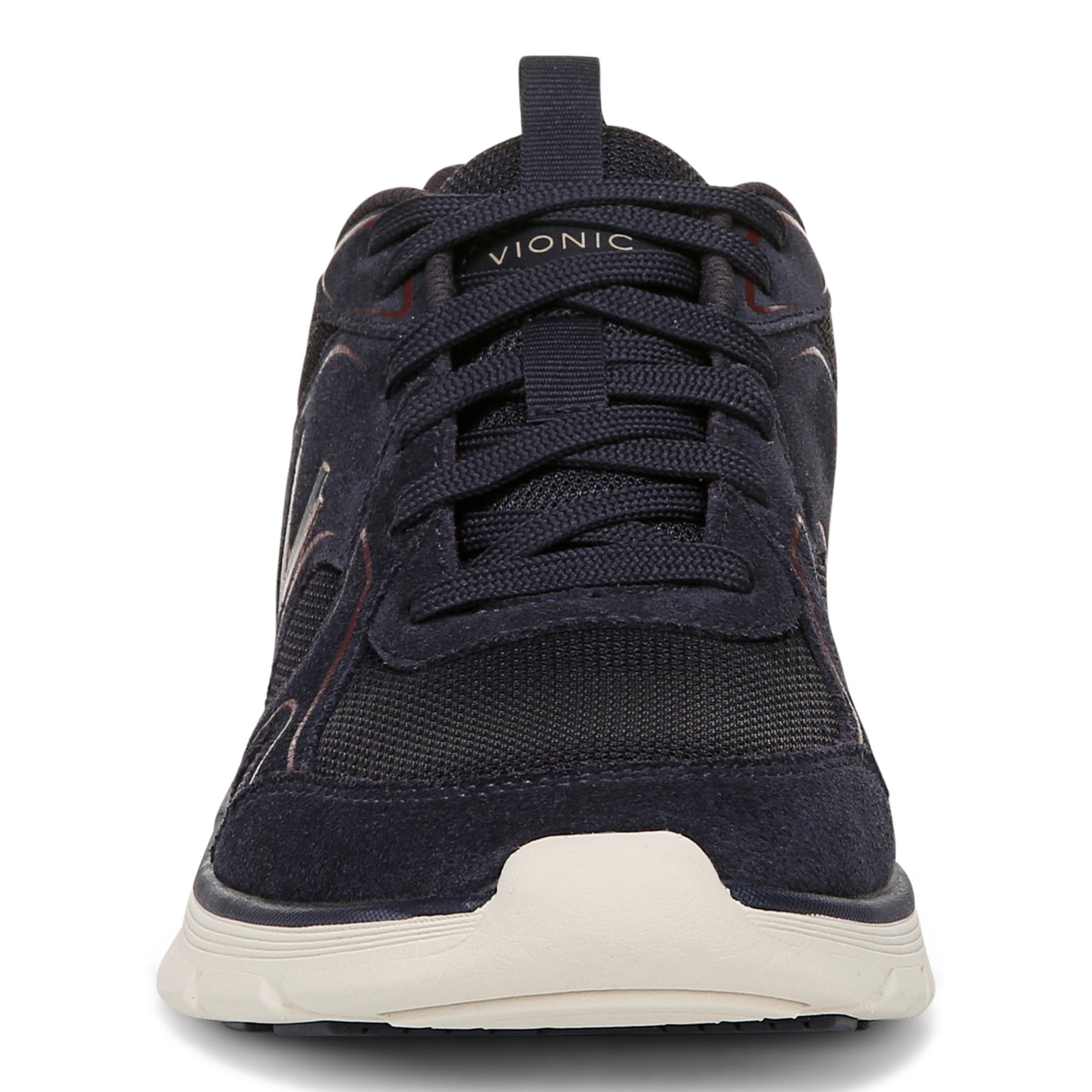 Vionic Walk Parkside Women's Walking Sneaker with Arch Support - Navy Blazer/cherry Jubilee - Front