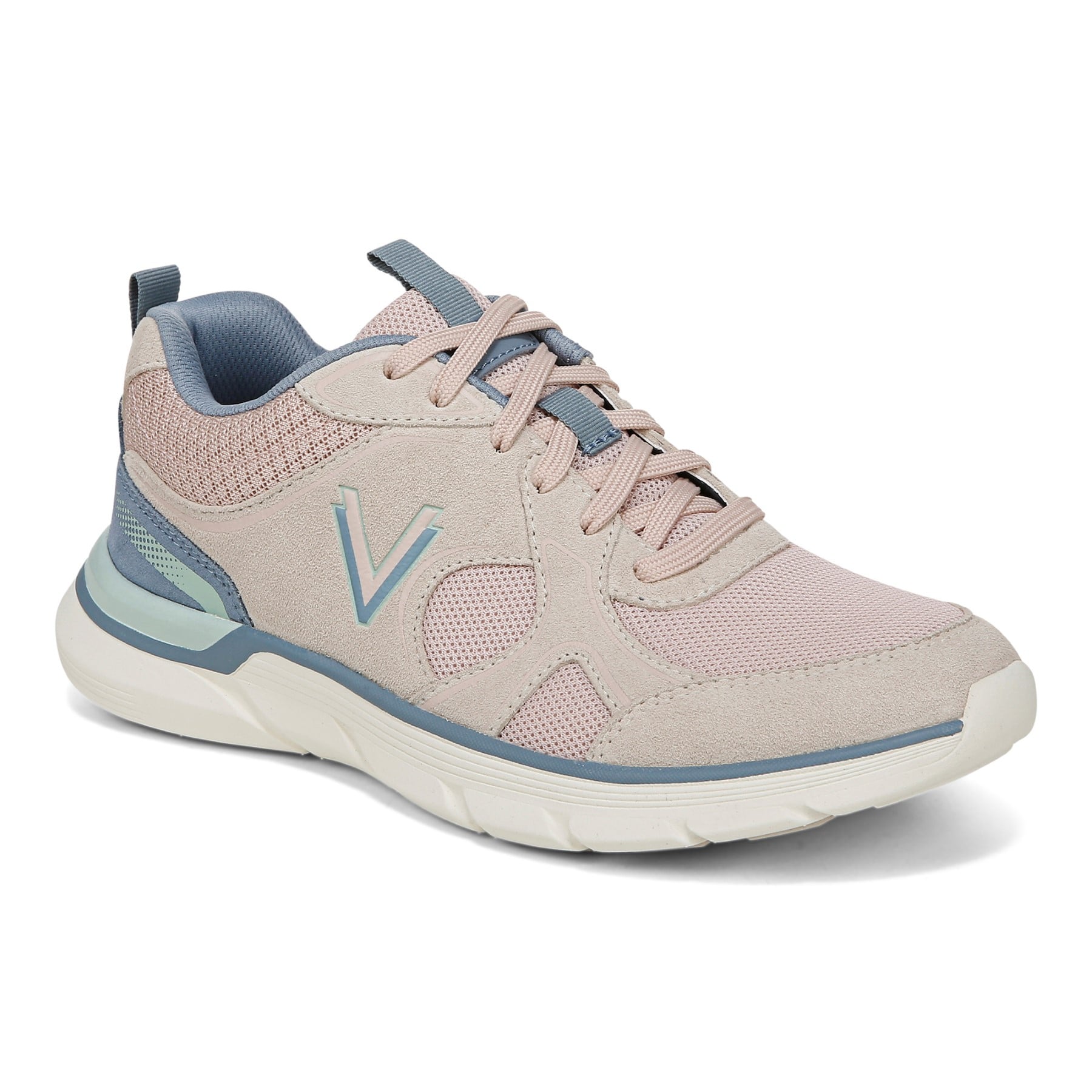 Vionic Walk Parkside Women's Walking Sneaker with Arch Support - Cameo Rose Multi - Angle main