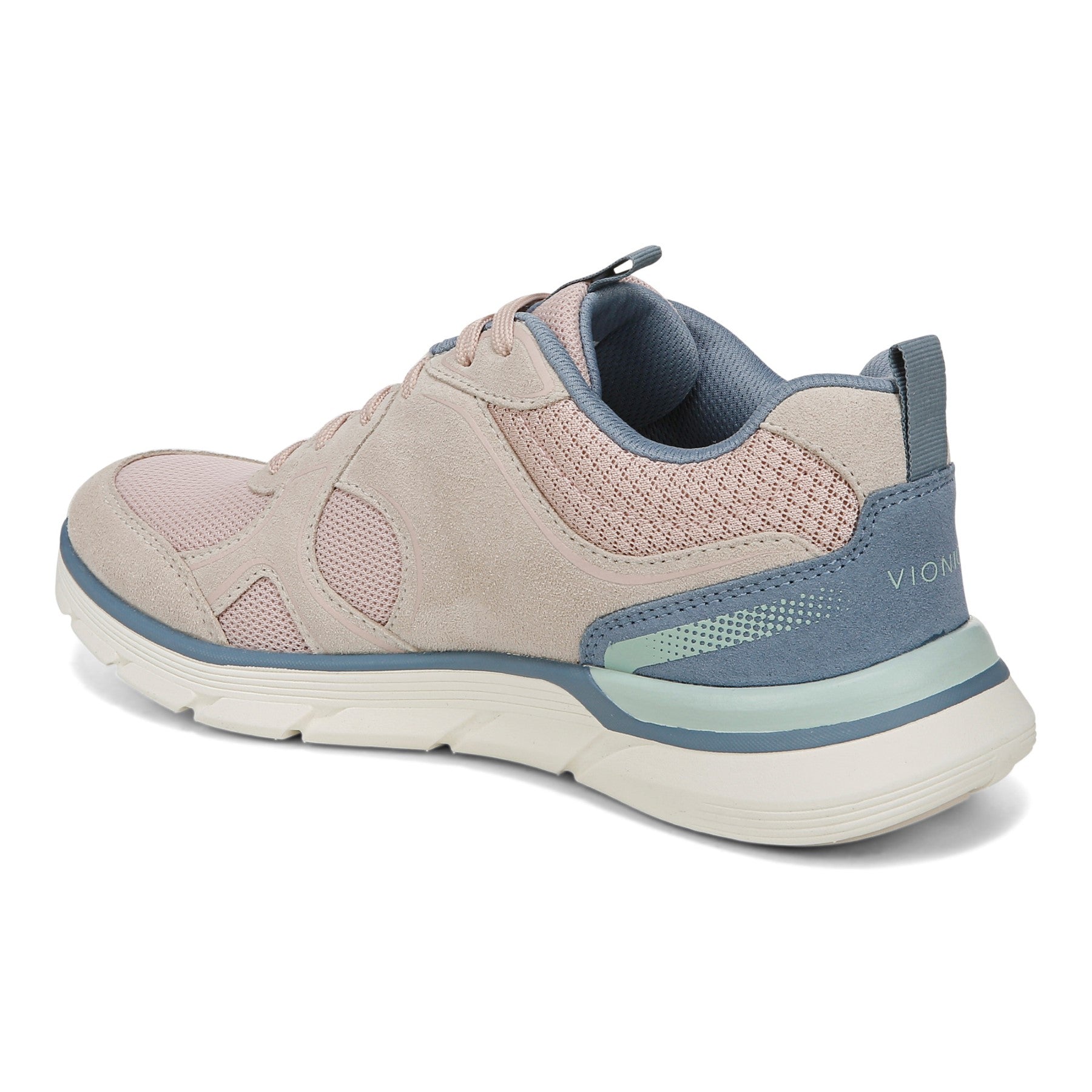 Vionic Walk Parkside Women's Walking Sneaker with Arch Support - Cameo Rose Multi - Back angle