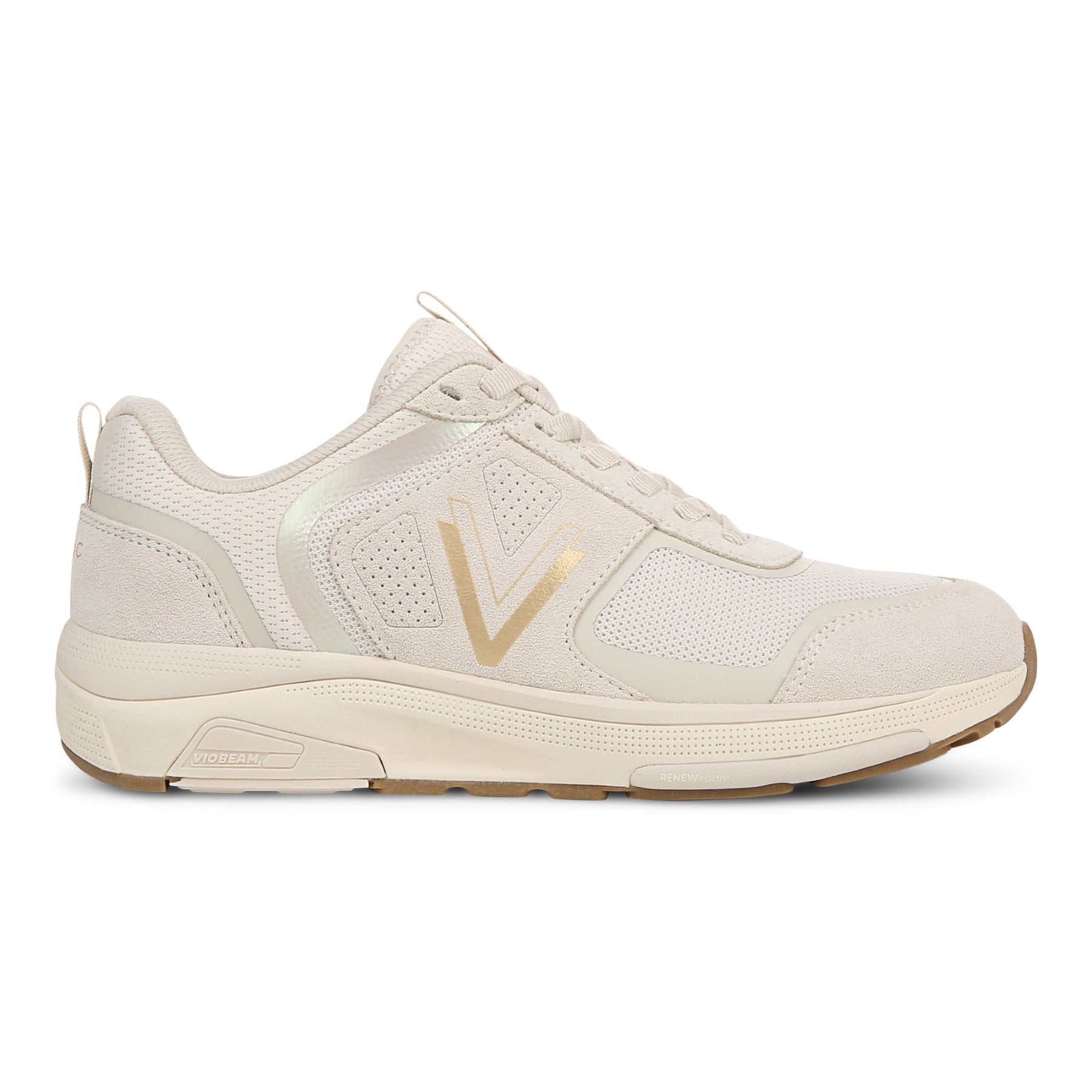 Vionic Walk Strider Women's Performance Walking Shoes - Cream/gold - Right side