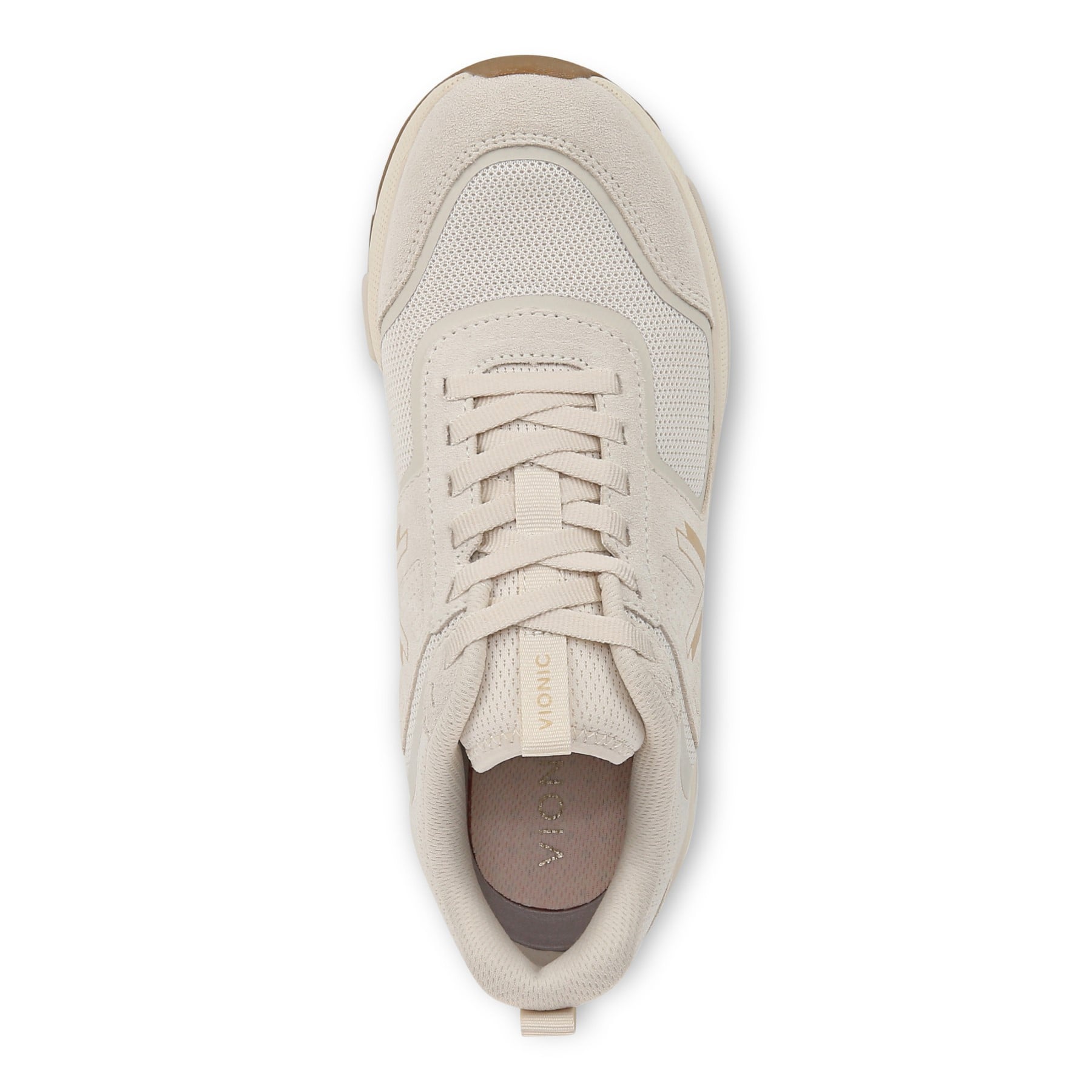 Vionic Walk Strider Women's Performance Walking Shoes - Cream/gold - Top