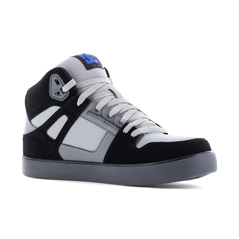 DC Work Crew Pure Work Men's Composite Toe High-Top Work Shoe SD10 - Black / Gray / Blue