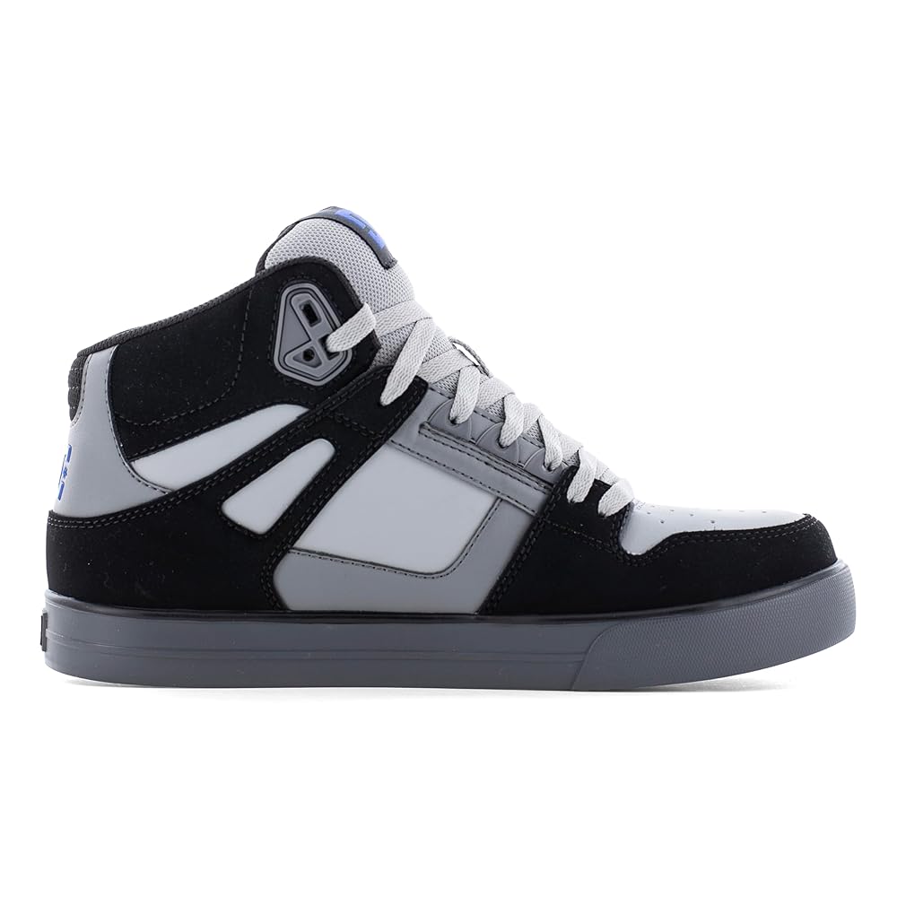 DC Work Crew Pure Work Men's Composite Toe High-Top Work Shoe - Black / Gray / Blue - 