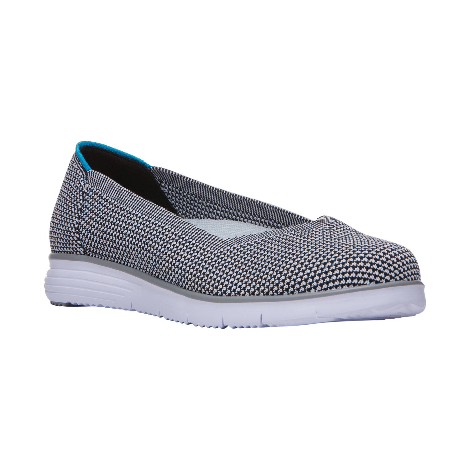 Propet TravelFit Flex Womens Casual - Black/White - angle view - main