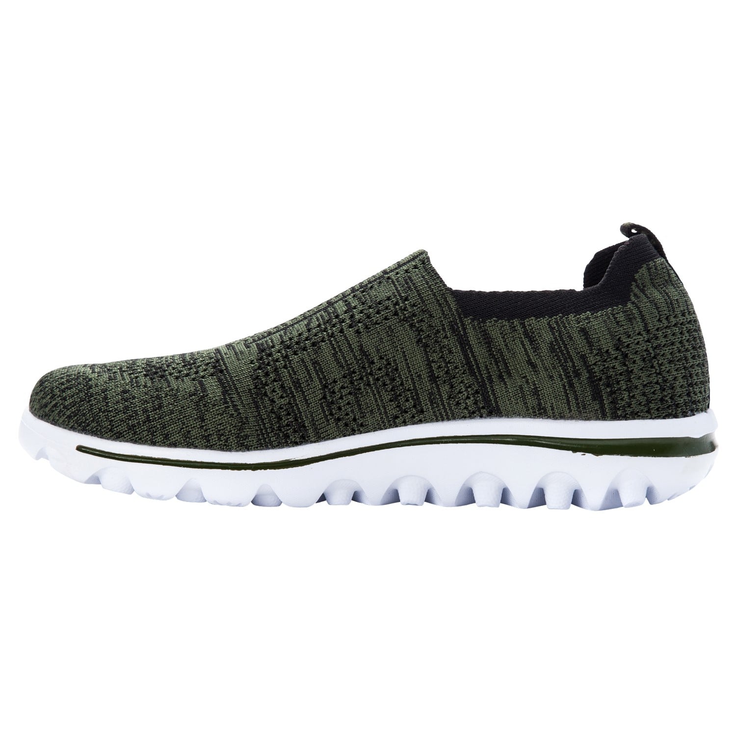 Propet TravelActiv Stretch Womens Active Travel - Army Green - instep view