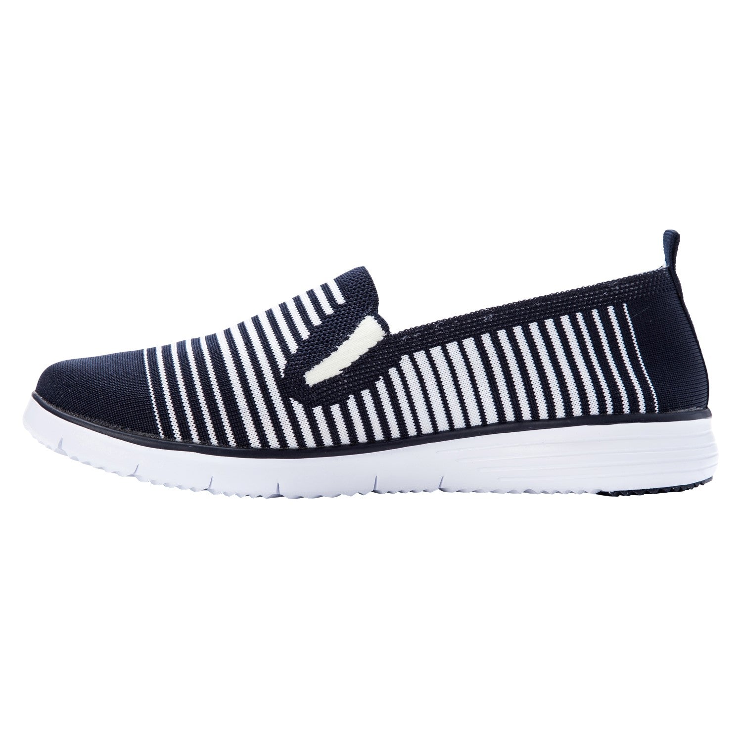 Propet TravelFit Slipon Womens Active Travel - Navy/White - instep view