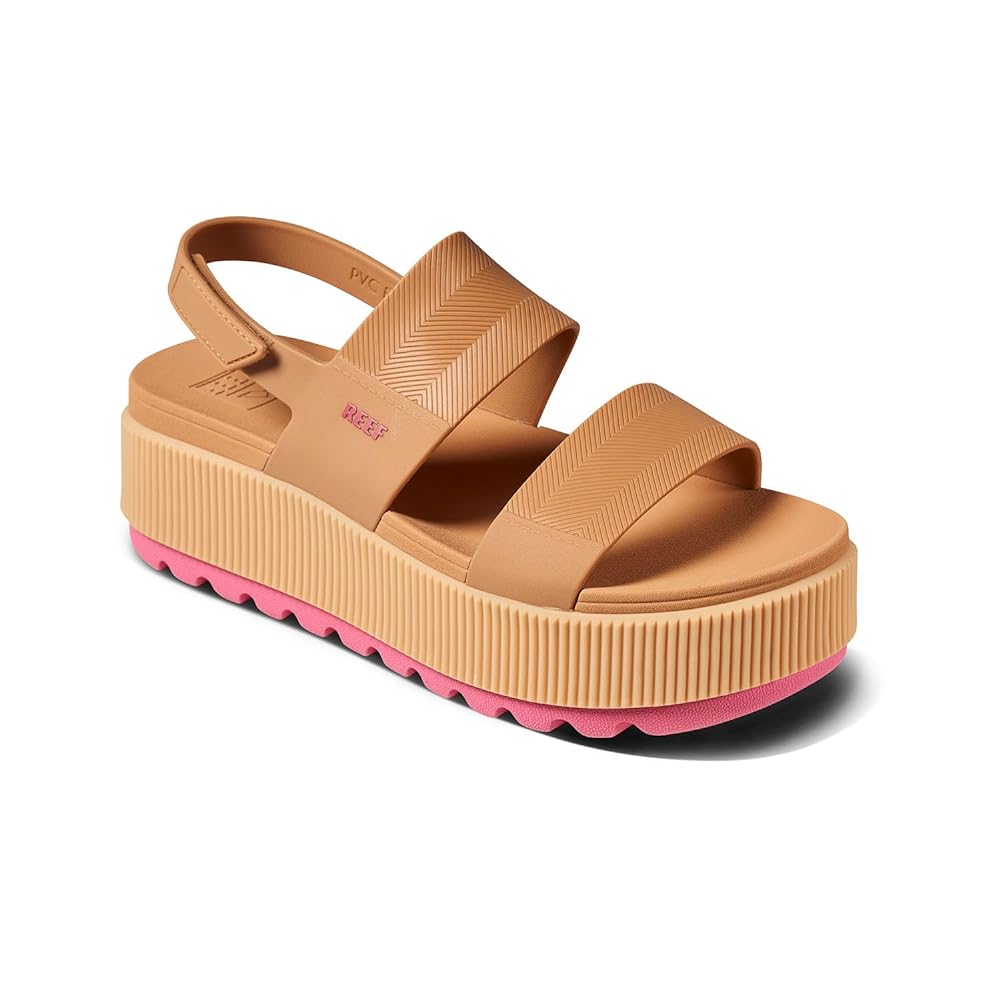 Reef Water Vista Higher Women's Platform Sandals - Natural/hot Pink