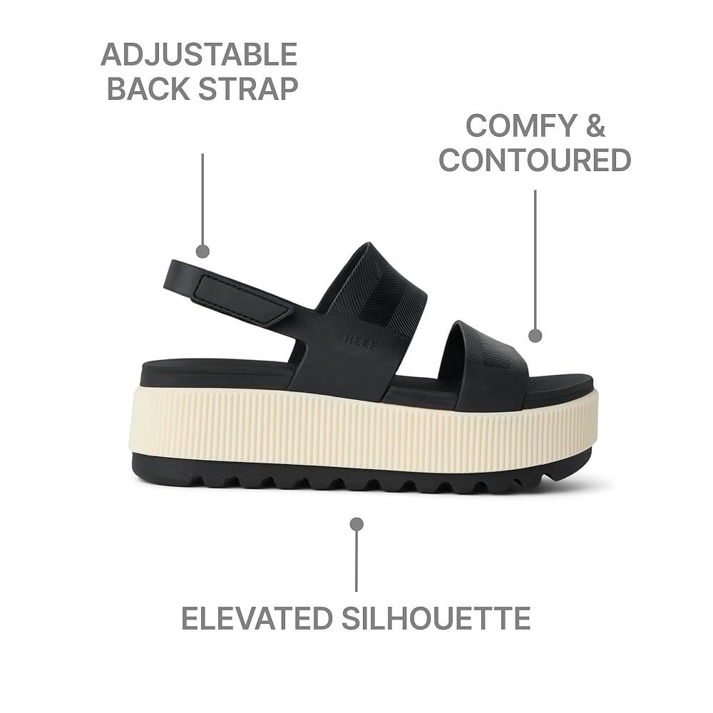 Reef Water Vista Higher Women's Platform Sandals - Black Vintage