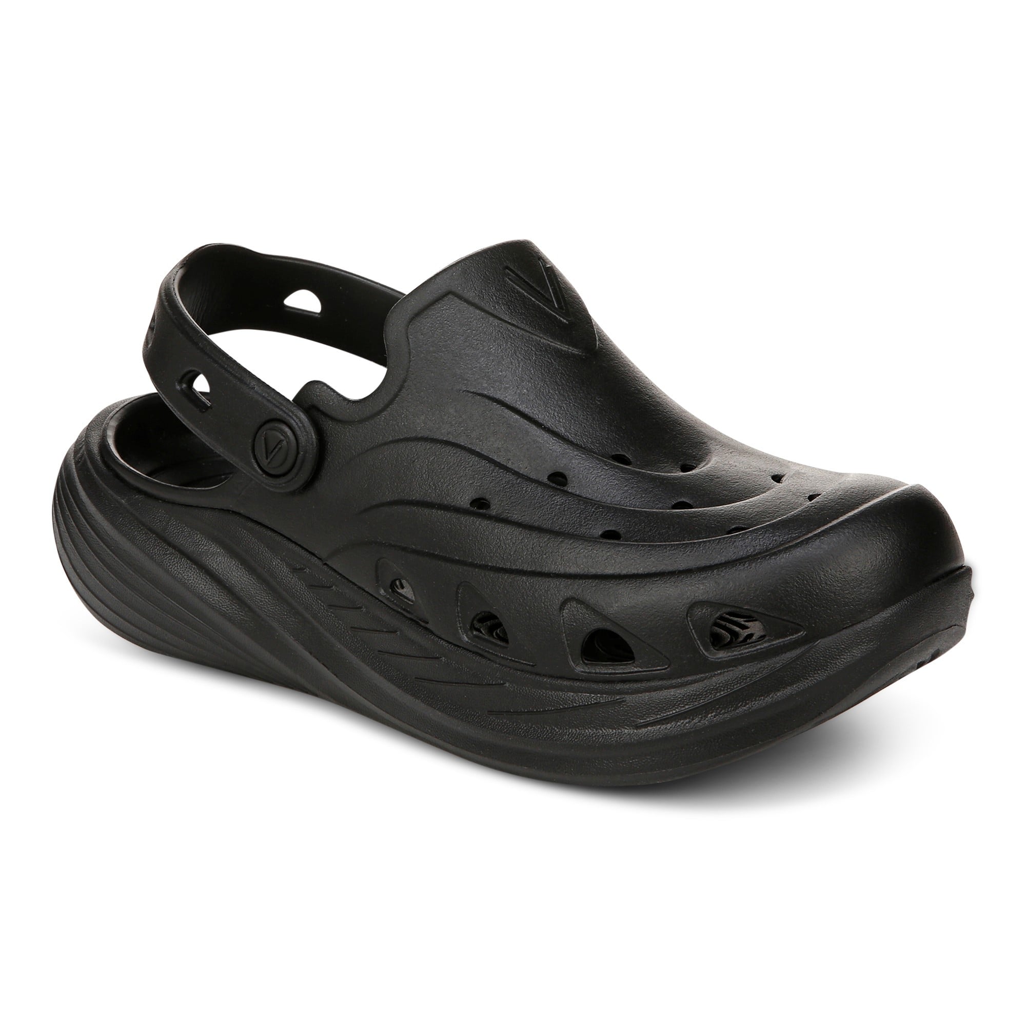 Vionic Wave RX Unisex Slip-on Supportive Cushioned Comfort Clog in Black
