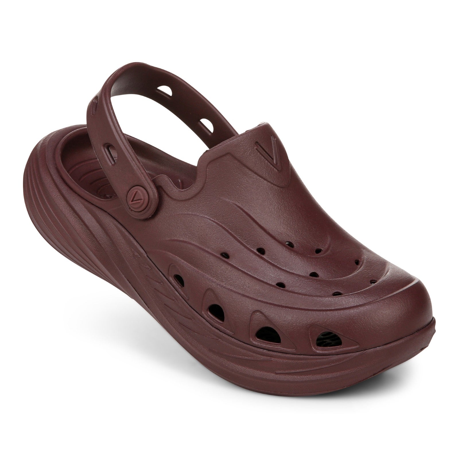 Vionic Wave RX Unisex Slip-on Supportive Cushioned Comfort Clog - Port Wine - WAVE RX-J0086S3600-PORT WINE-13fl-med