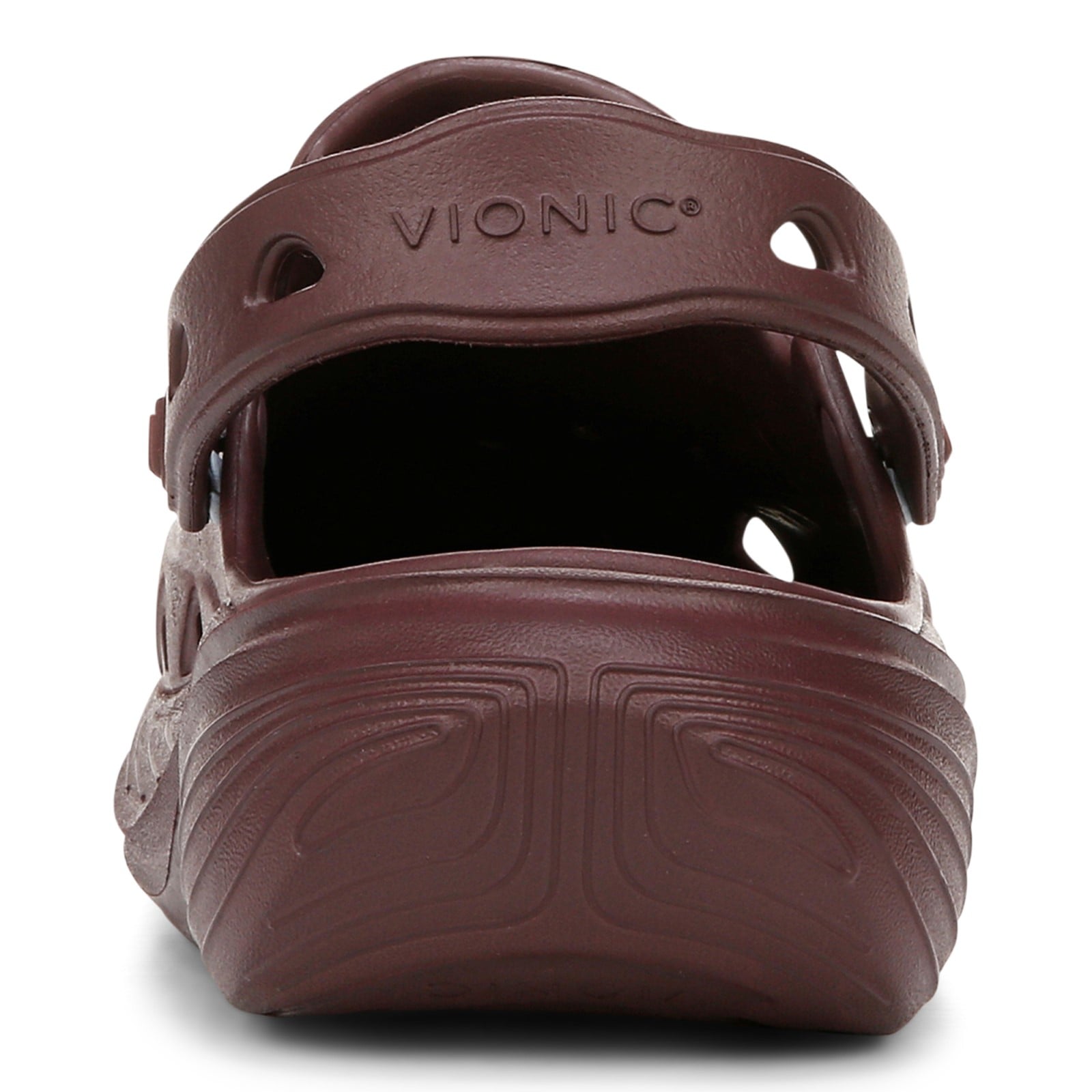 Vionic Wave RX Unisex Slip-on Supportive Cushioned Comfort Clog - Port Wine - Back