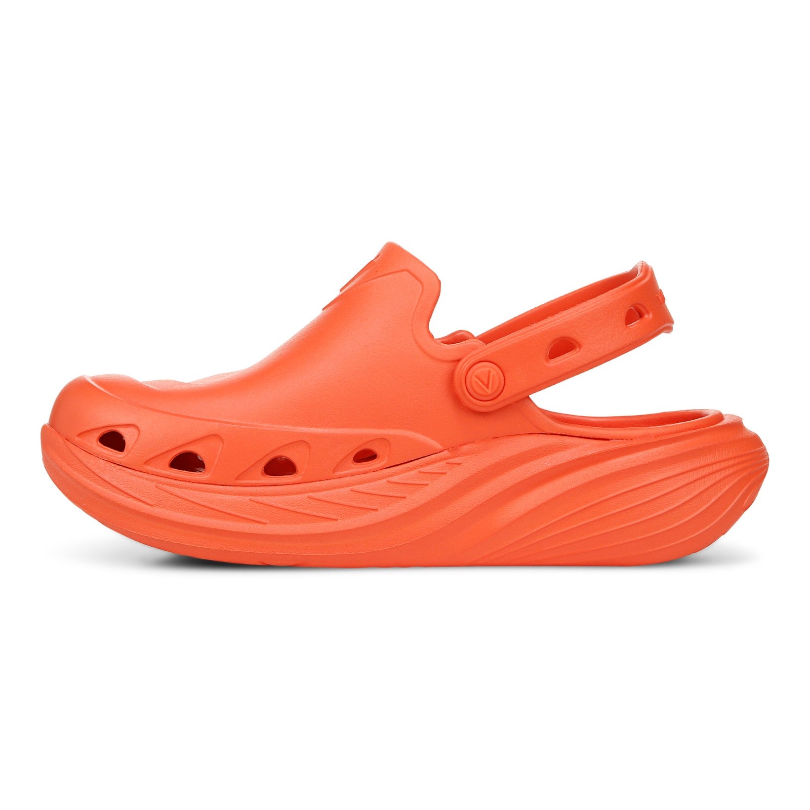 Vionic Wave RX Unisex Slip-on Supportive Cushioned Comfort Clog - Tangerine Tango - Left Side