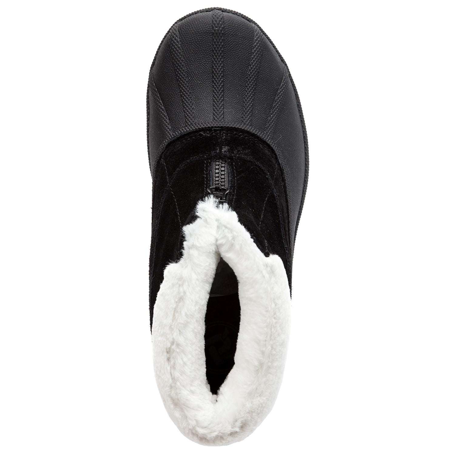 Propet Lumi Ankle Zip Womens Boots - Black/White - top view