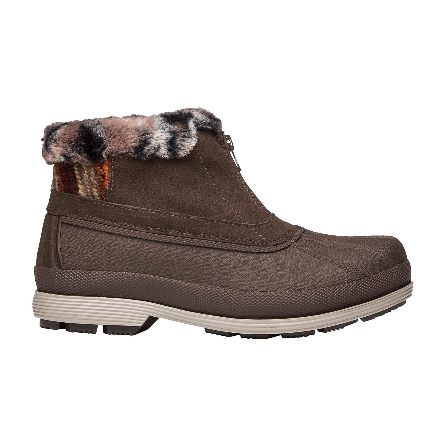 Propet Lumi Ankle Zip Womens Boots - Brown - out-step view